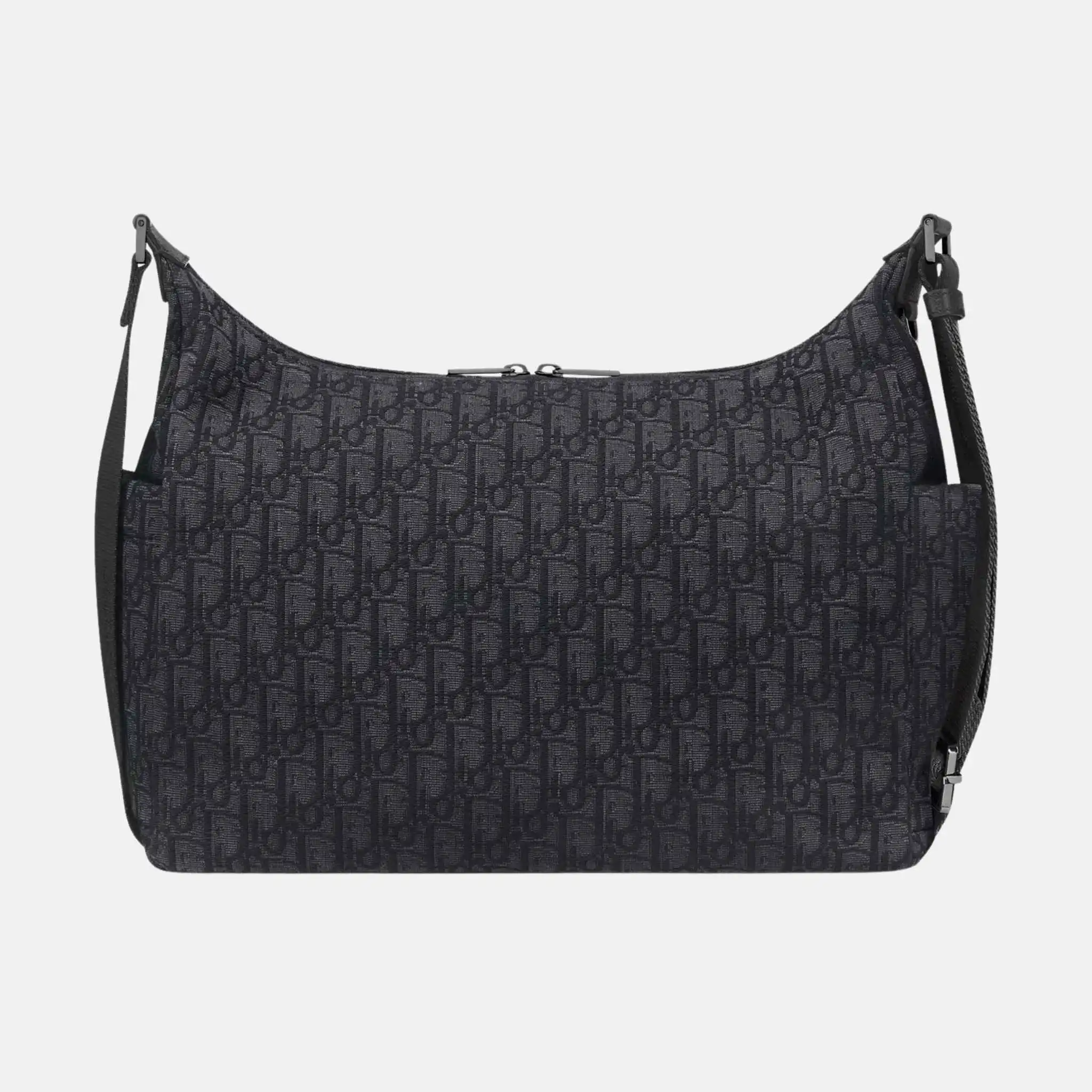 Medium Rider Soft Hobo Bag in Oblique and Grained Calfskin - Image 6