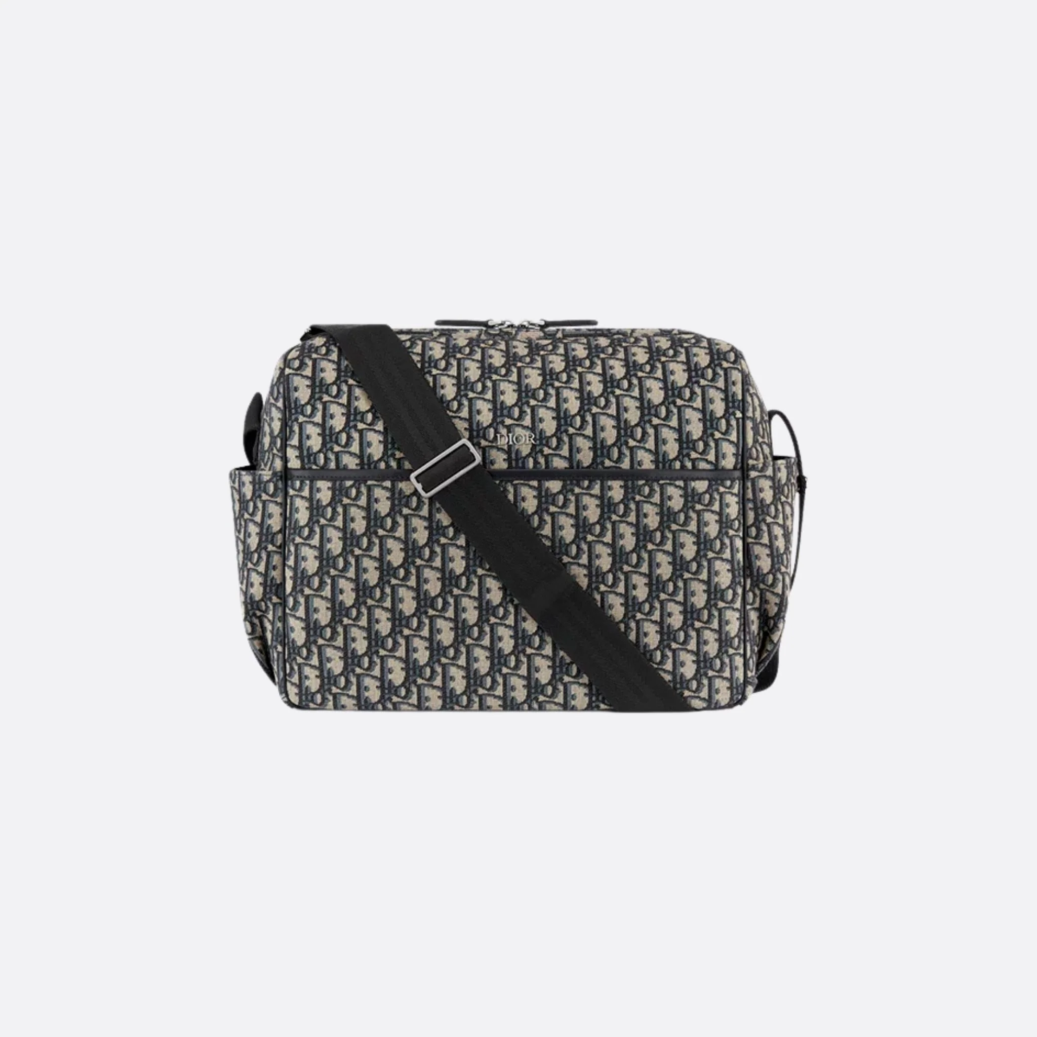 Newborn Changing Bag Beige And Black Dior Oblique Jacquard