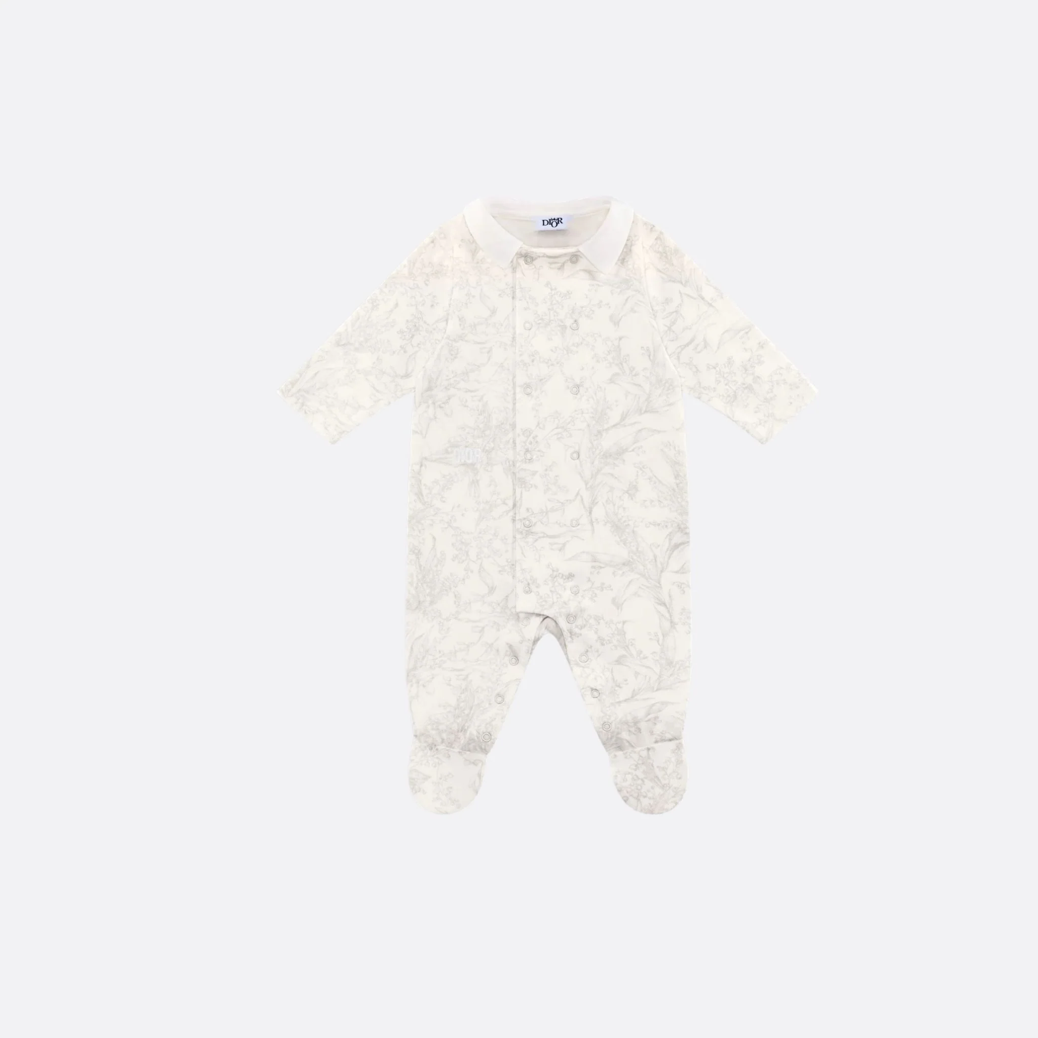 Newborn Gift Set Ivory Cotton with Lily of the Valley Print - Image 2