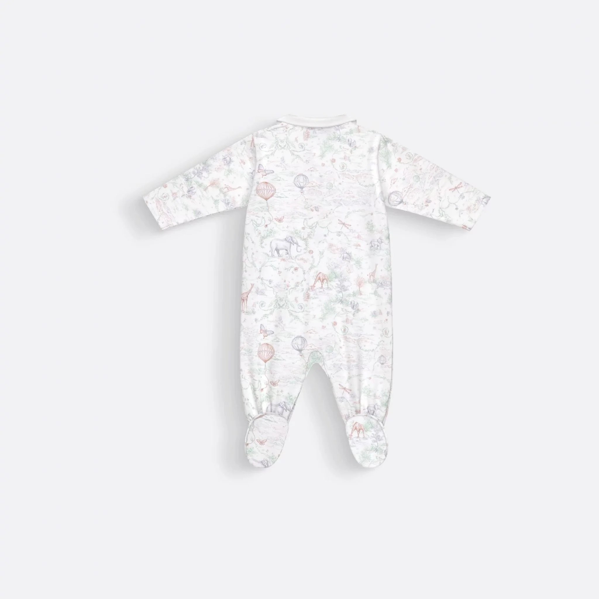Newborn Gift Set Ivory Toile de Jouy Pastel Cotton Jersey - Image 3