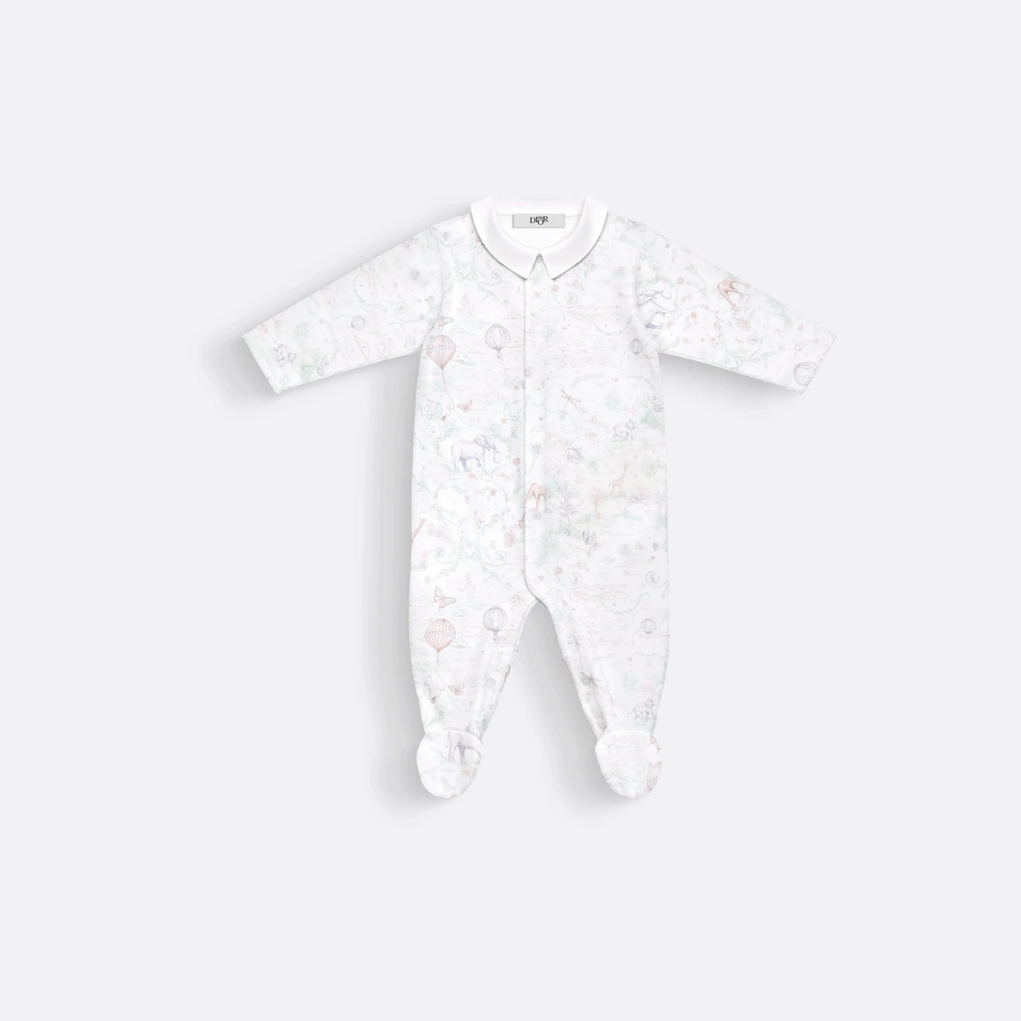 Newborn Gift Set Ivory Toile de Jouy Pastel Cotton Jersey and Poplin - Image 2
