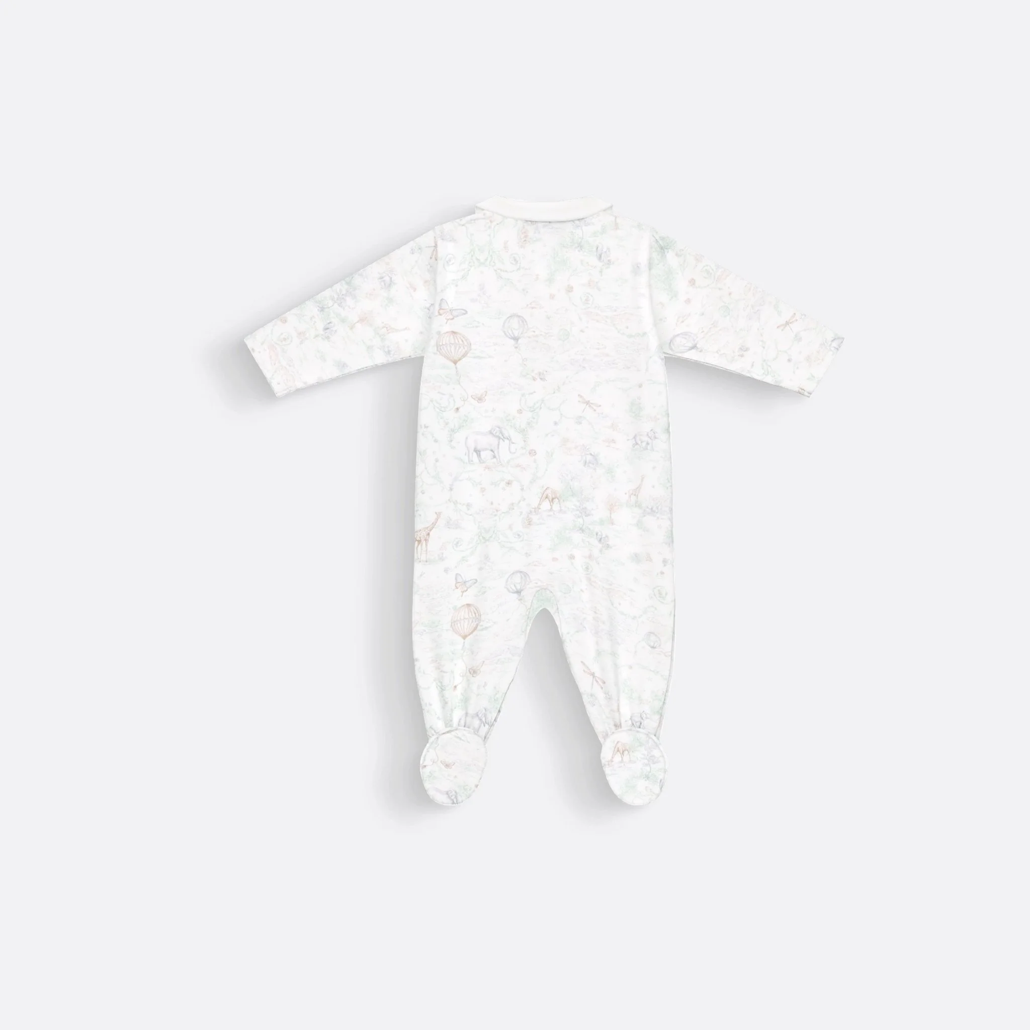 Newborn Gift Set Ivory Toile de Jouy Pastel Cotton Jersey and Poplin - Image 3
