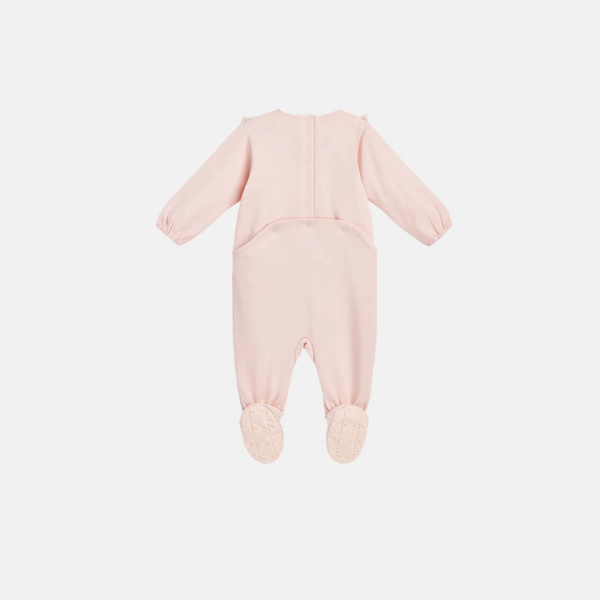 Newborn Gift Set Pale Pink Cannage Cotton Jersey and Voile - Image 2