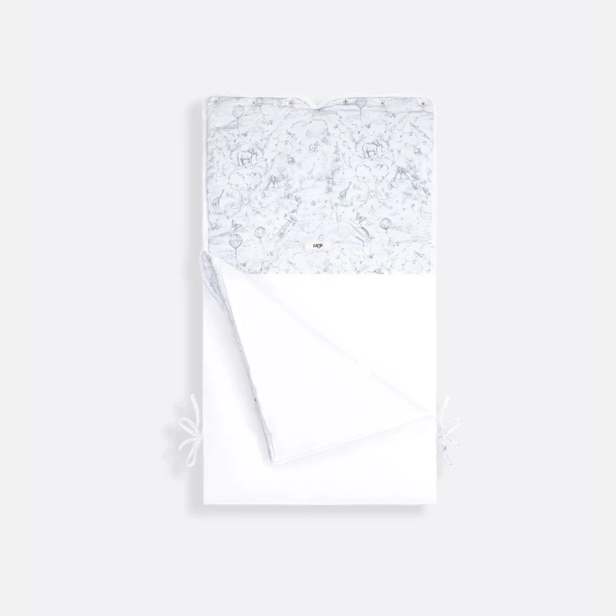 Newborn Sleeping Bag White Cotton Voile - Image 2