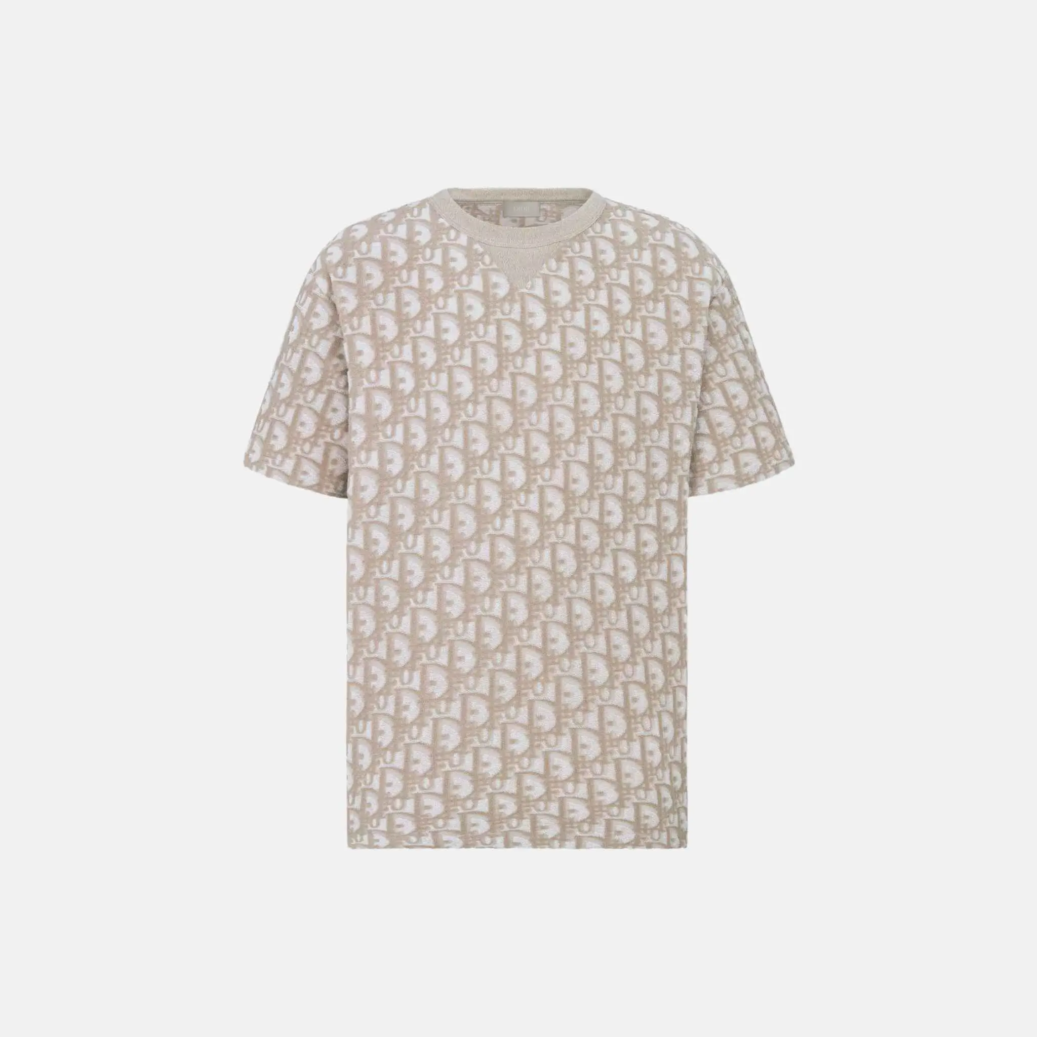 Oblique T Shirt Relaxed Fit In Terry Cotton Jersey
