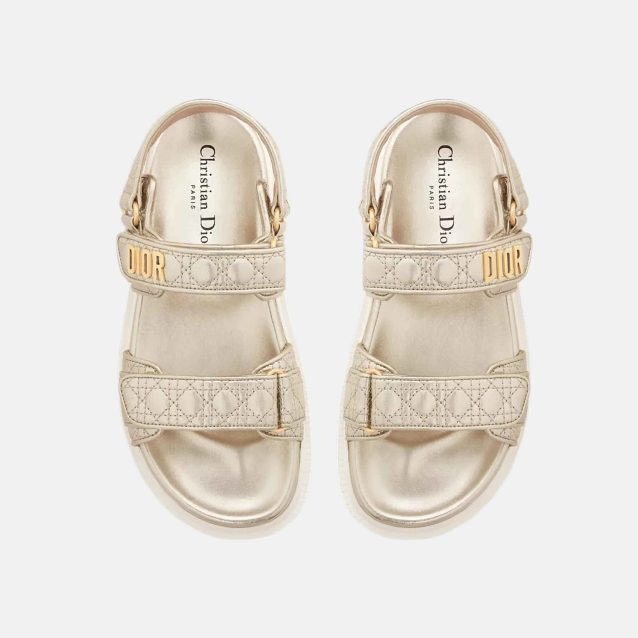 Or Dioract Sandal In Quilted Laminated Sheepskin - Image 3