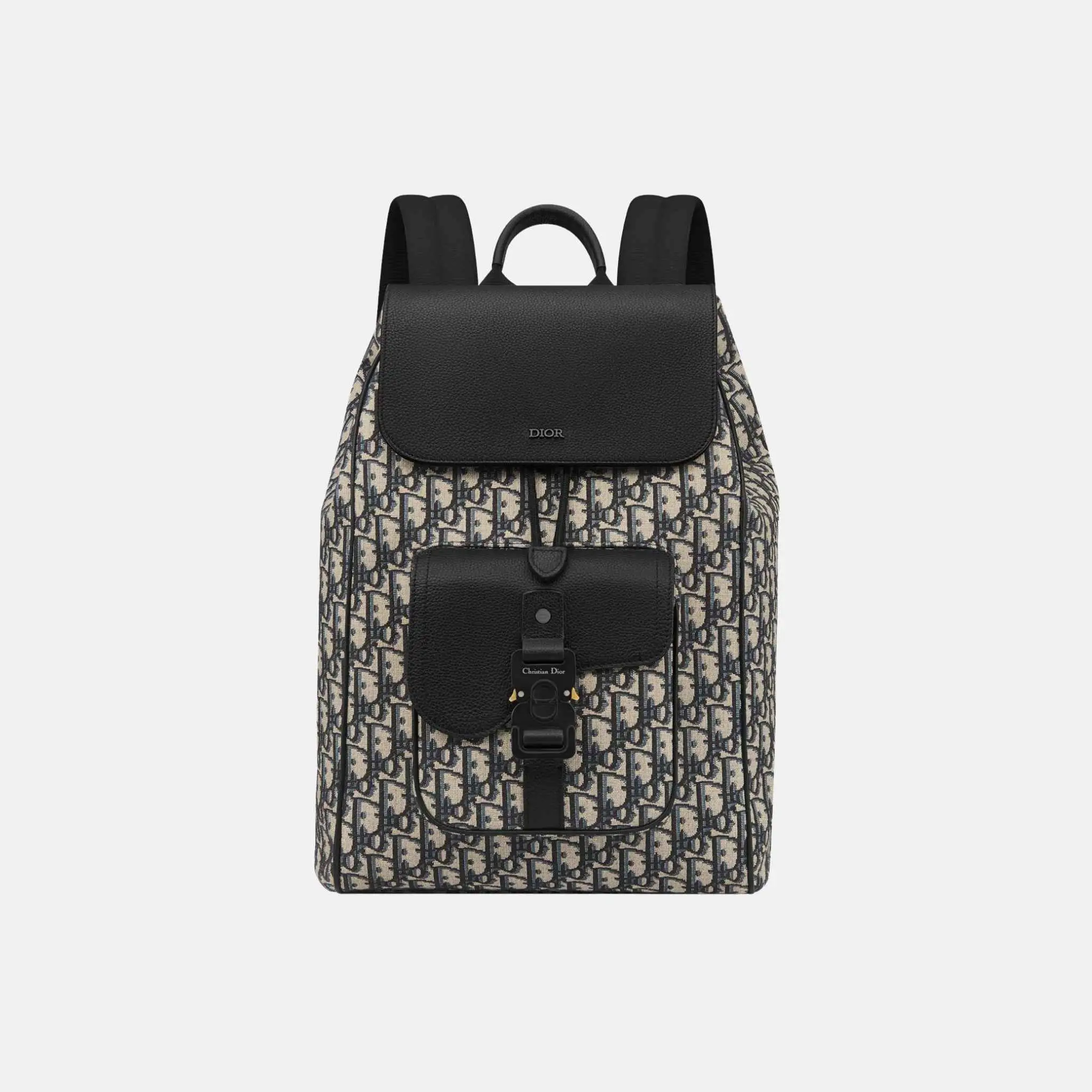 Saddle Flap Backpack in Oblique and Grained Calfskin - Image 4