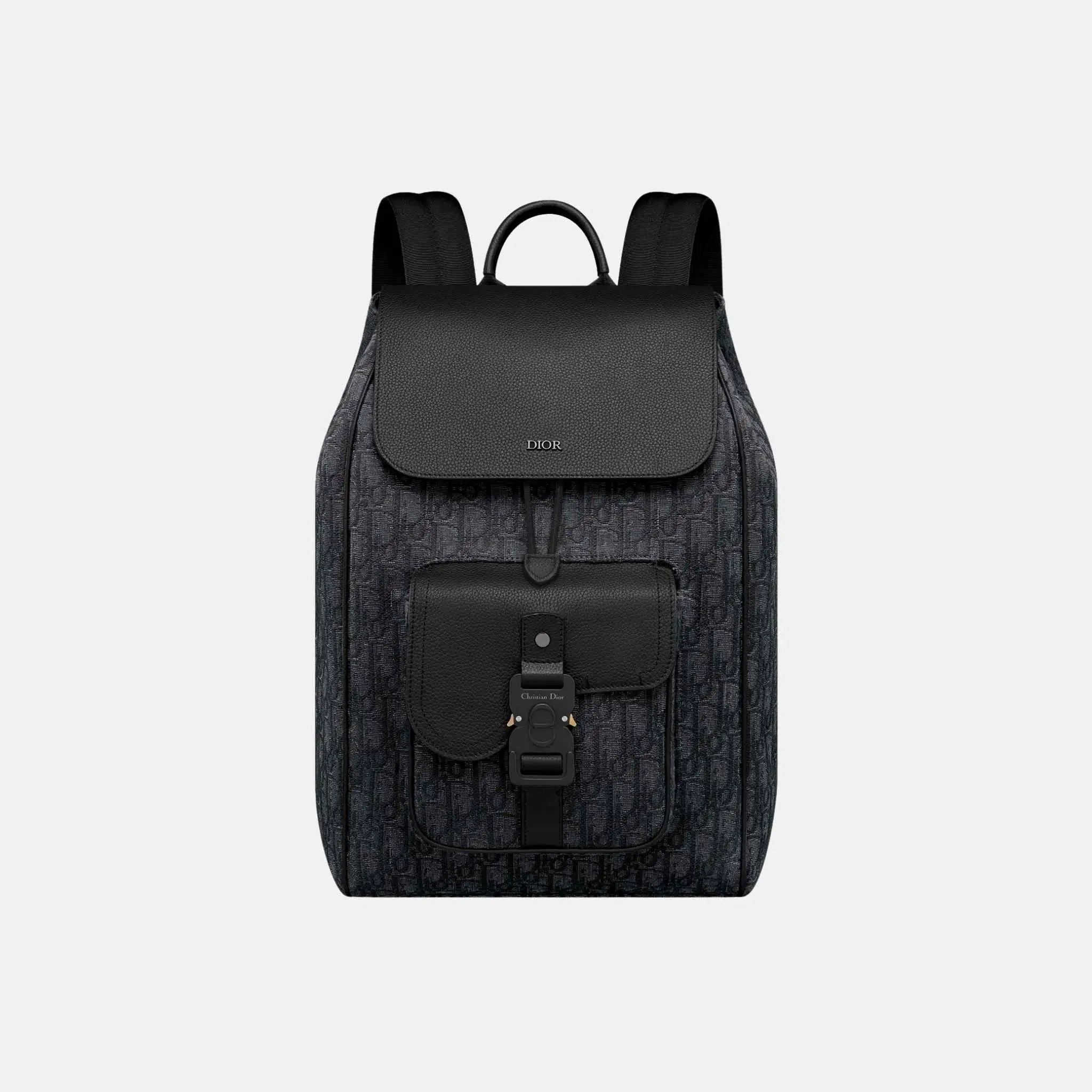 Saddle Flap Backpack in Oblique and Grained Calfskin - Image 6