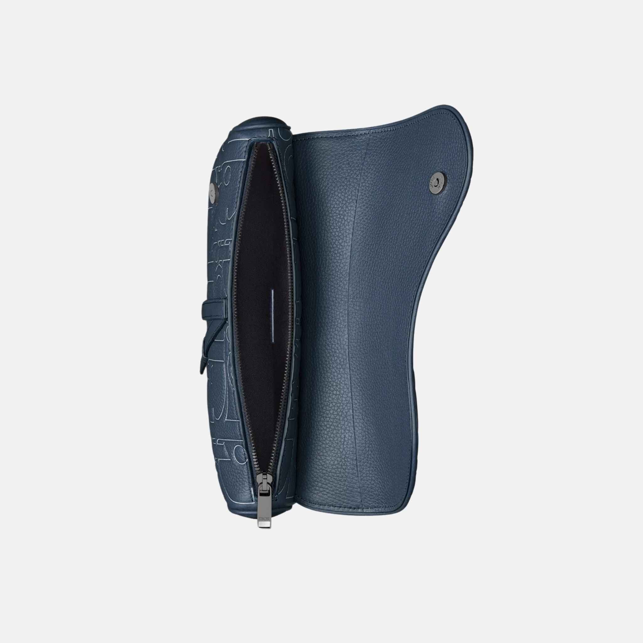 Saddle Bag In Gravity Outline Leather And Grained Calfskin - Image 2