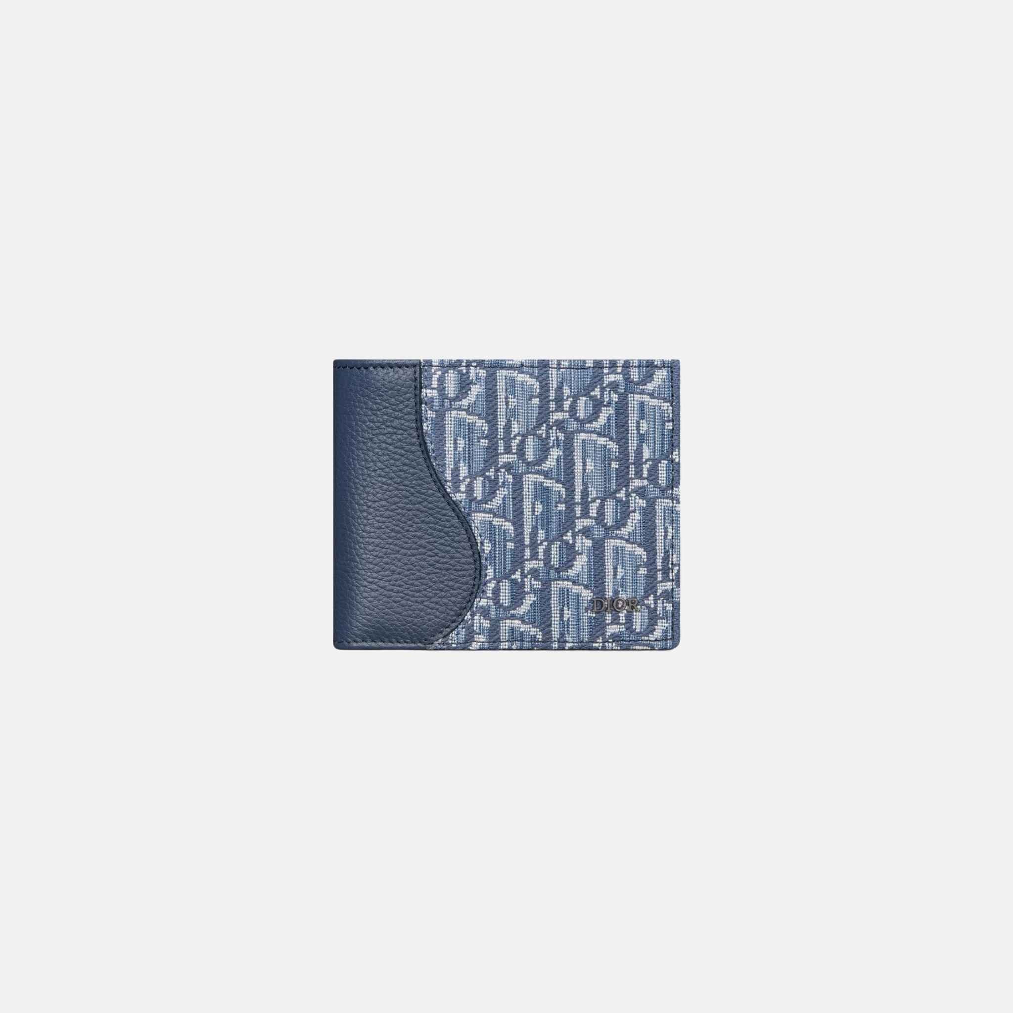 Saddle Bifold Wallet In Grained Calfskin Marquetry Jacquard - Image 3