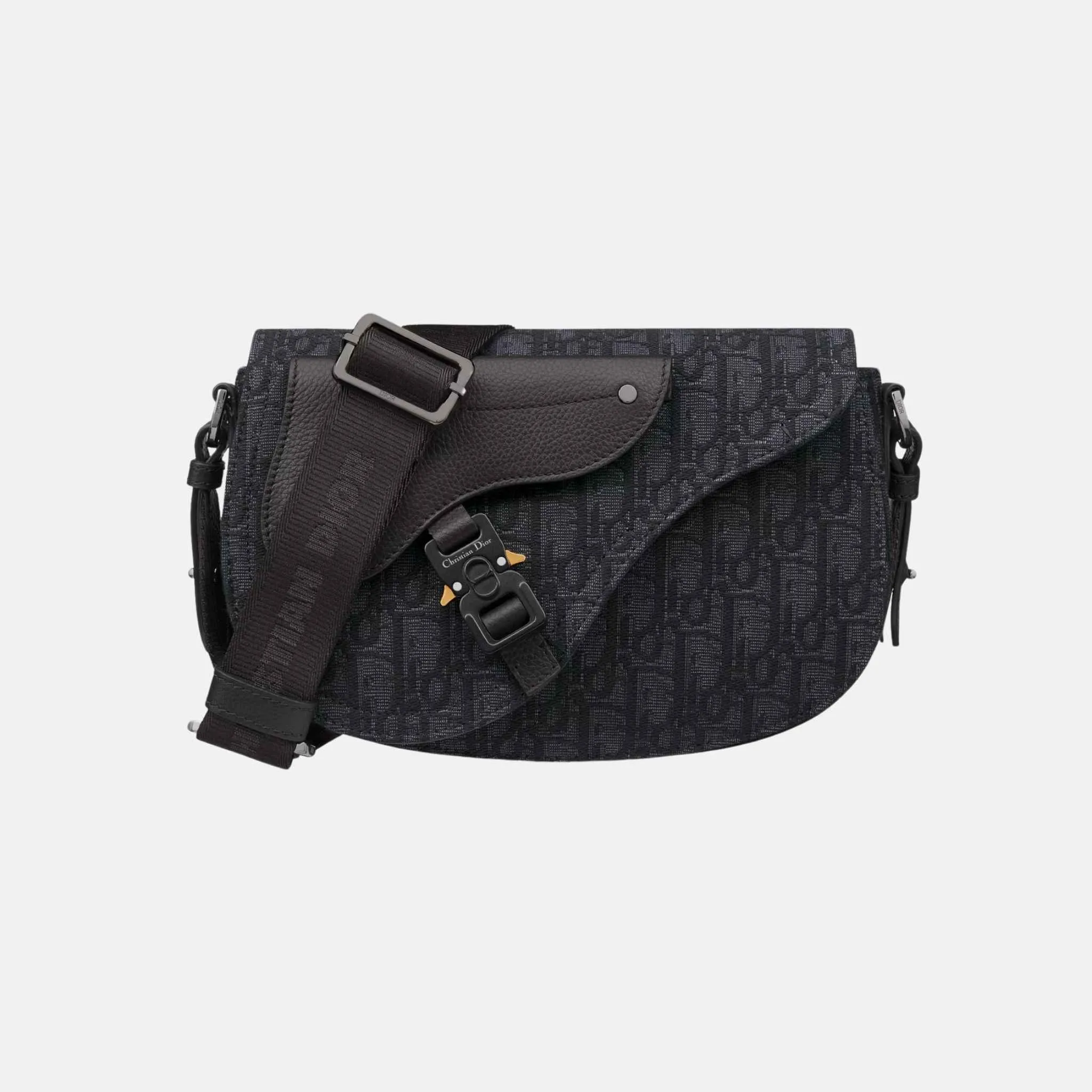 Saddle Messenger Bag In Oblique Jacquard And Grained Calfskin - Image 4