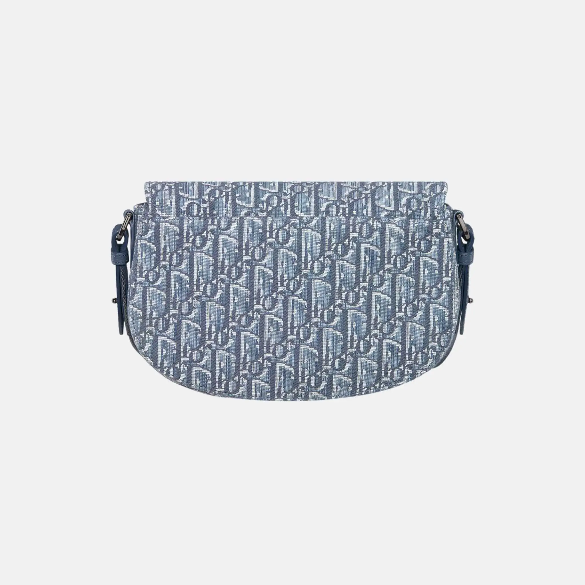 Saddle Messenger Bag In Oblique Jacquard And Grained Calfskin - Image 9