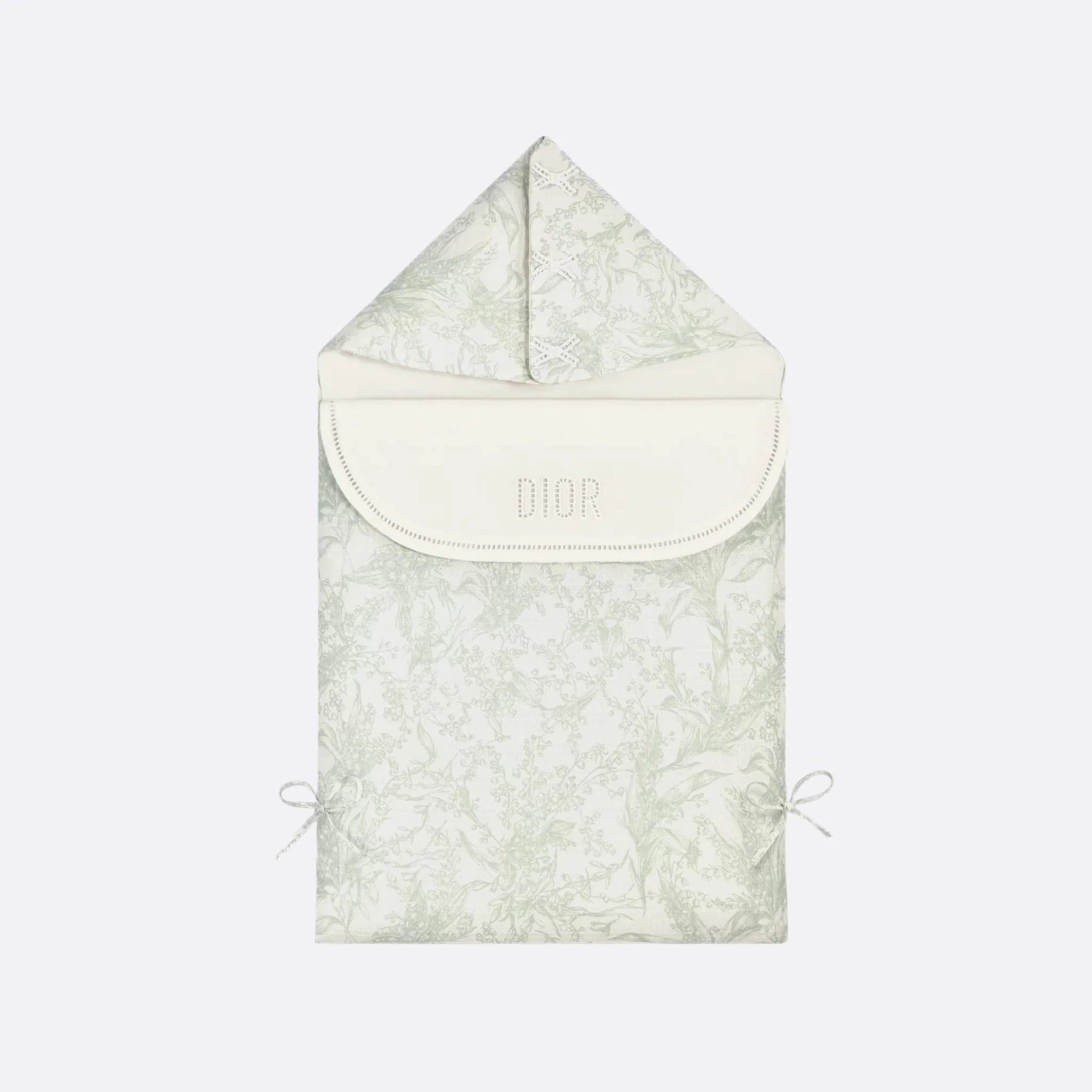 Sleeping Bag Ivory Cotton Voile with Lily of the Valley Print