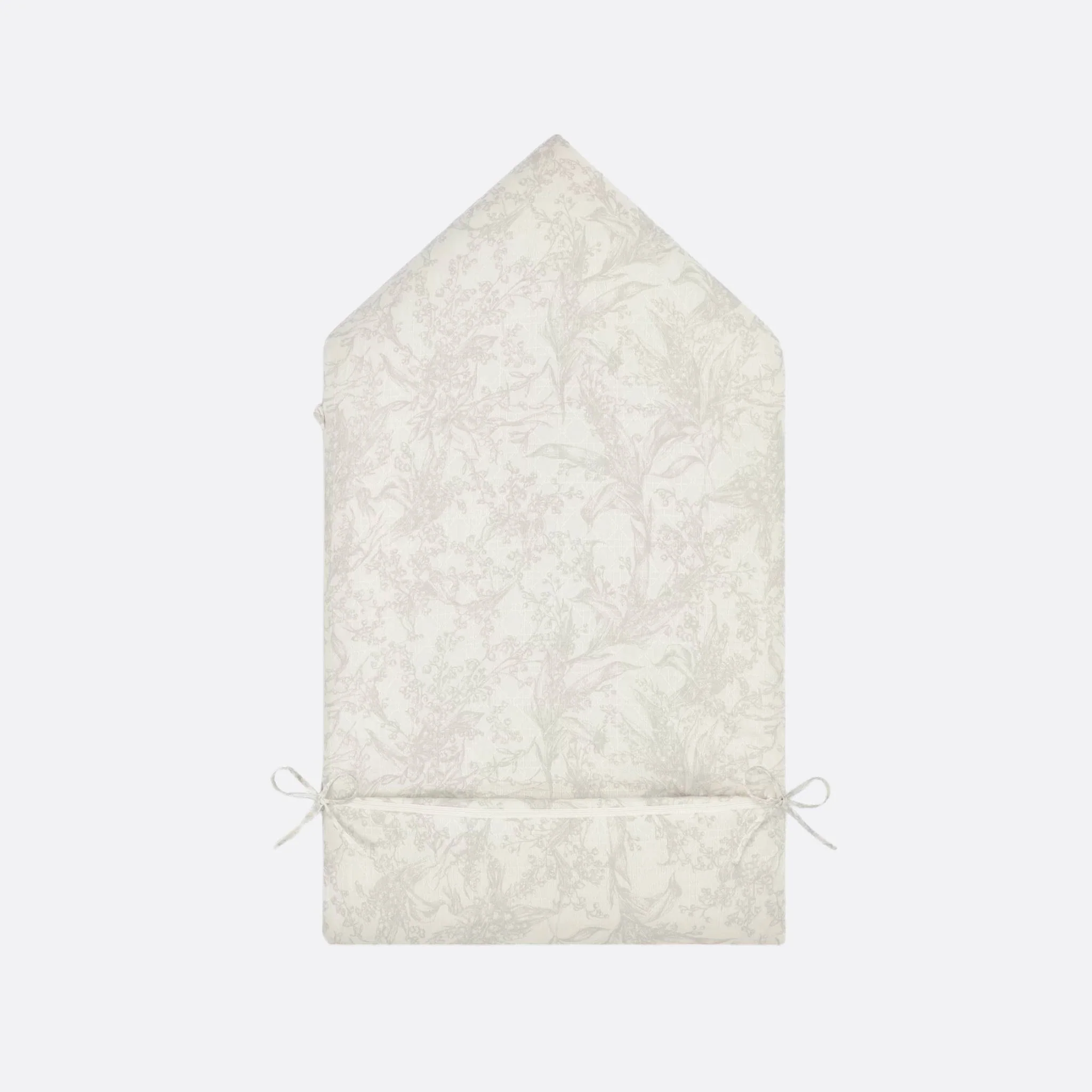 Sleeping Bag Ivory Cotton Voile with Lily of the Valley Print - Image 6