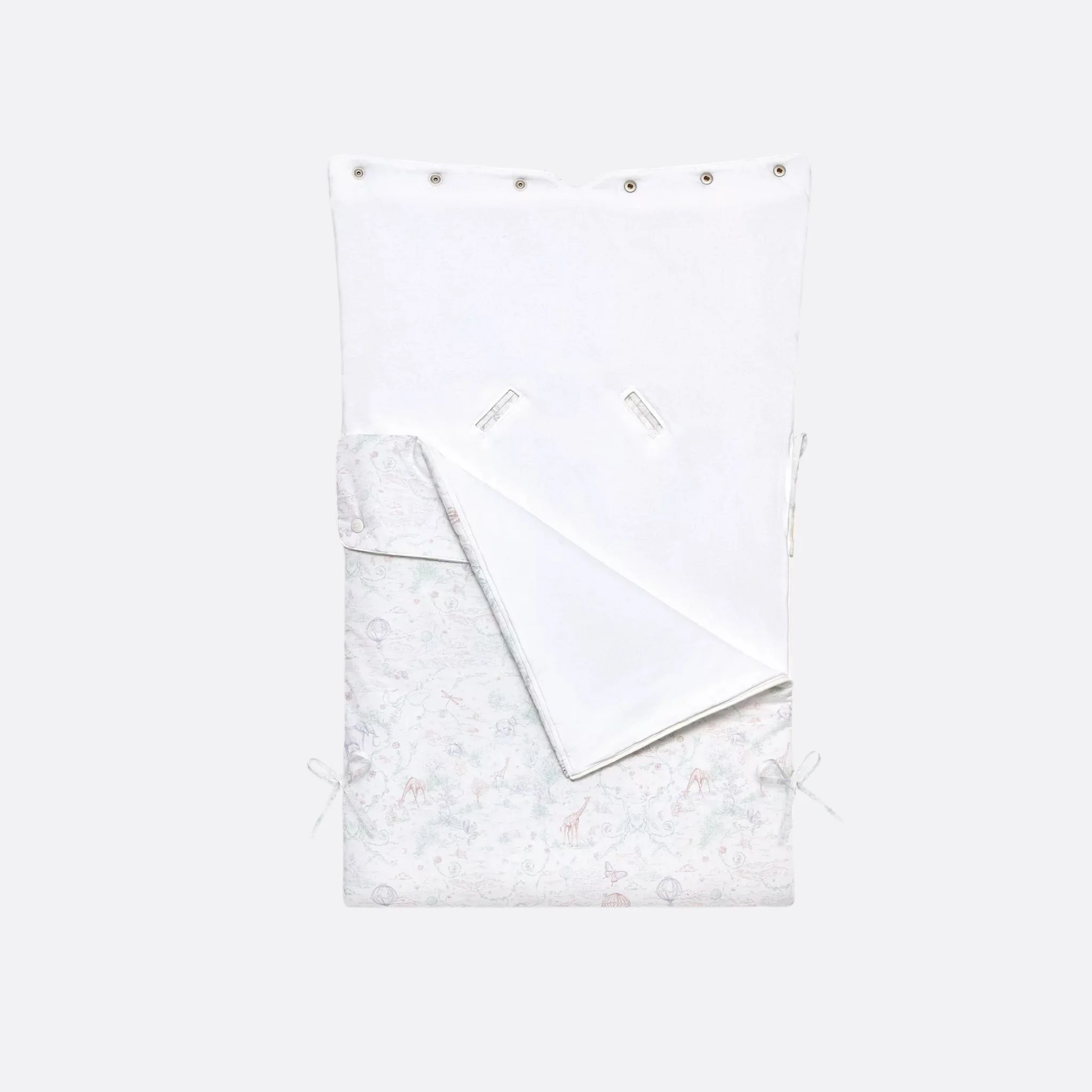 Sleeping Bag Ivory Toile de Jouy Pastel Cotton Poplin - Image 2