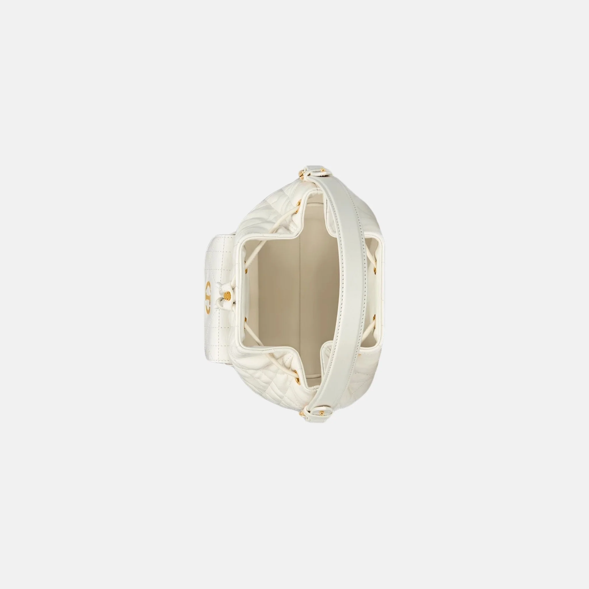 Small Caro Bucket Bag In Macrocannage Lambskin - Image 5