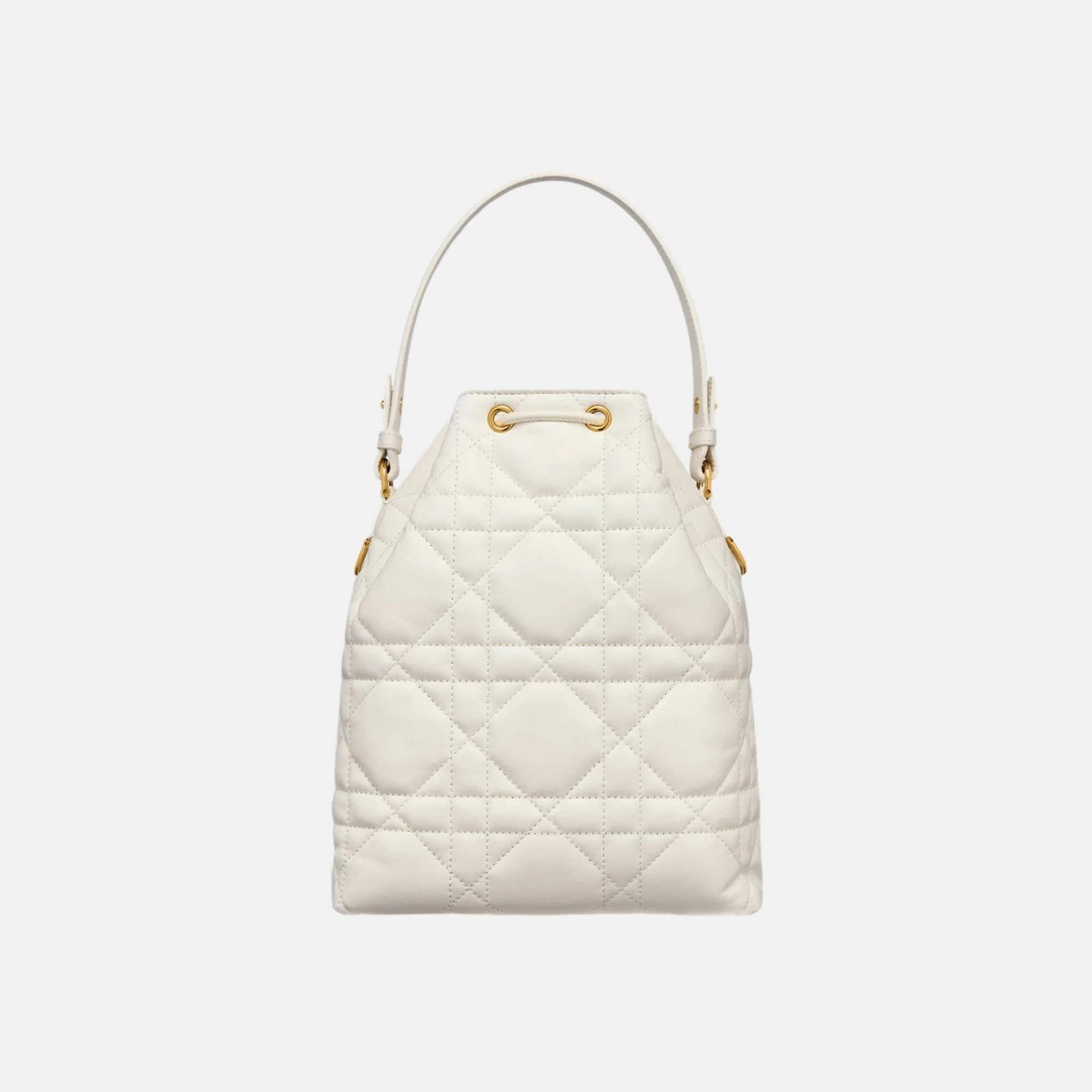 Small Caro Bucket Bag In Macrocannage Lambskin - Image 6