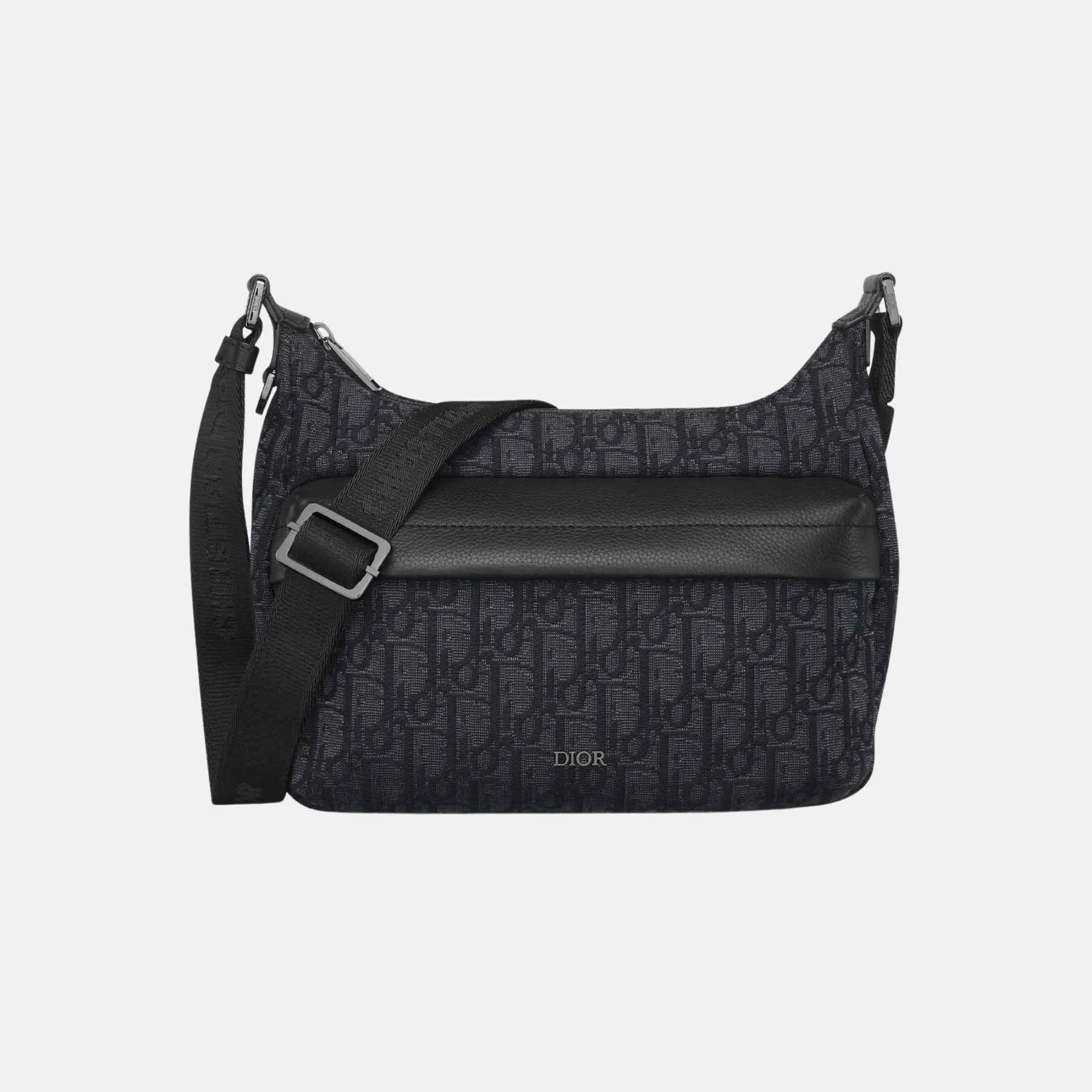 Small Rider Soft Hobo Bag In Oblique Jacquard - Image 4