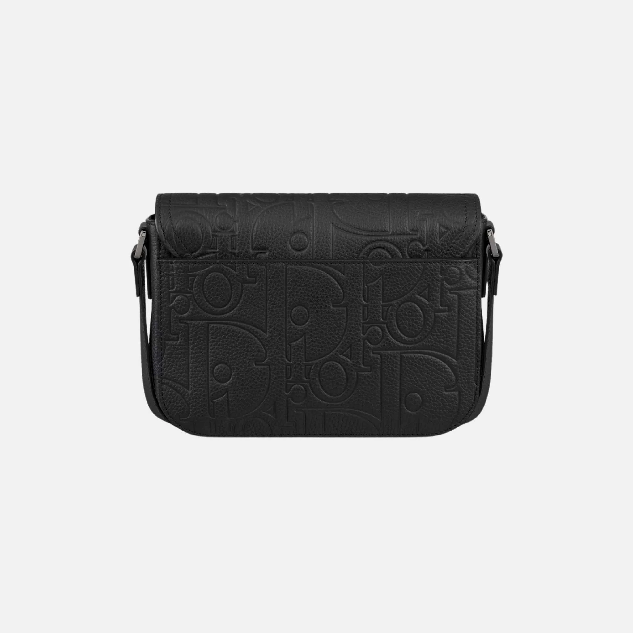 Small Saddle Messenger Bag With Flap In Leather And Calfskin - Image 3