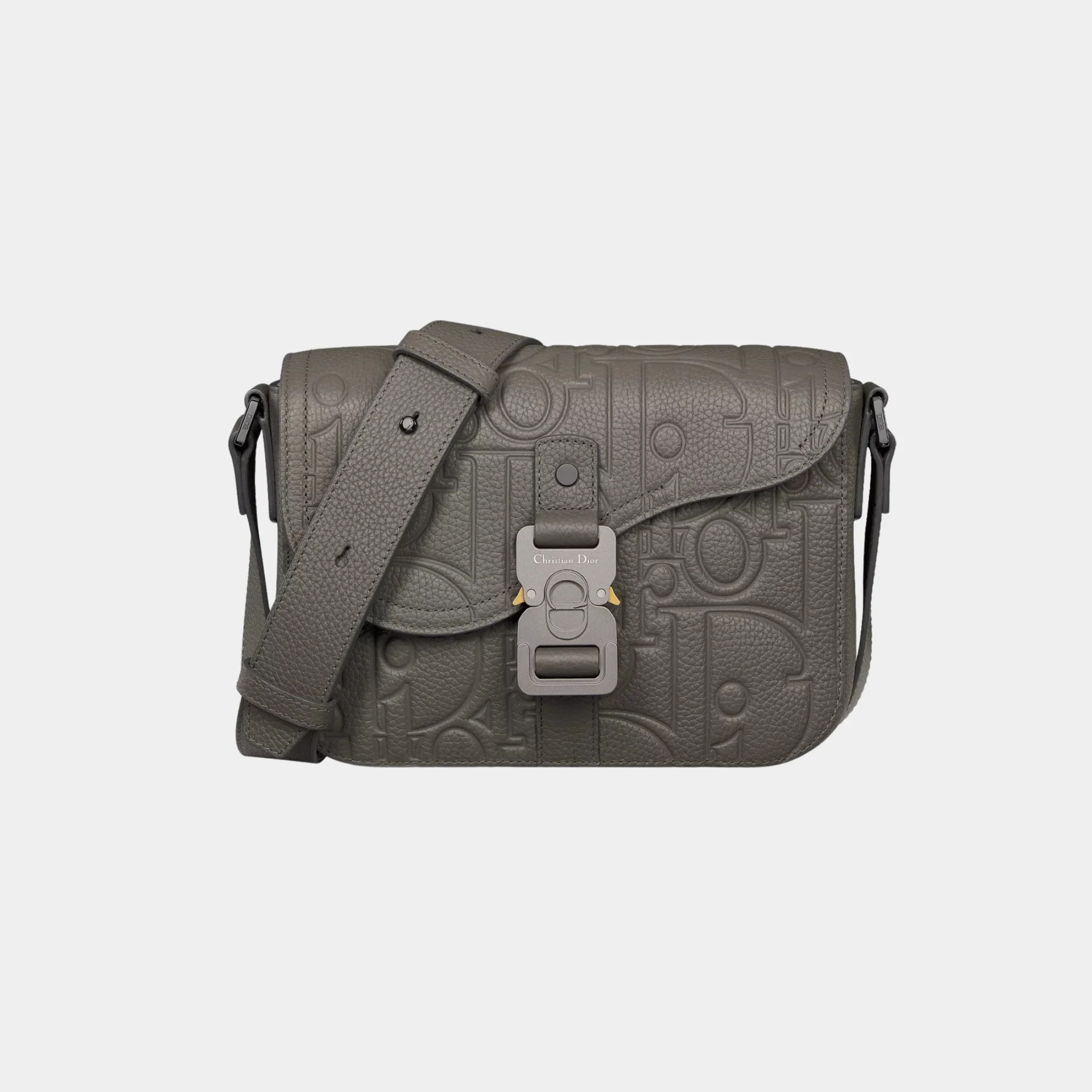 Small Saddle Messenger Bag With Flap In Leather And Calfskin - Image 4