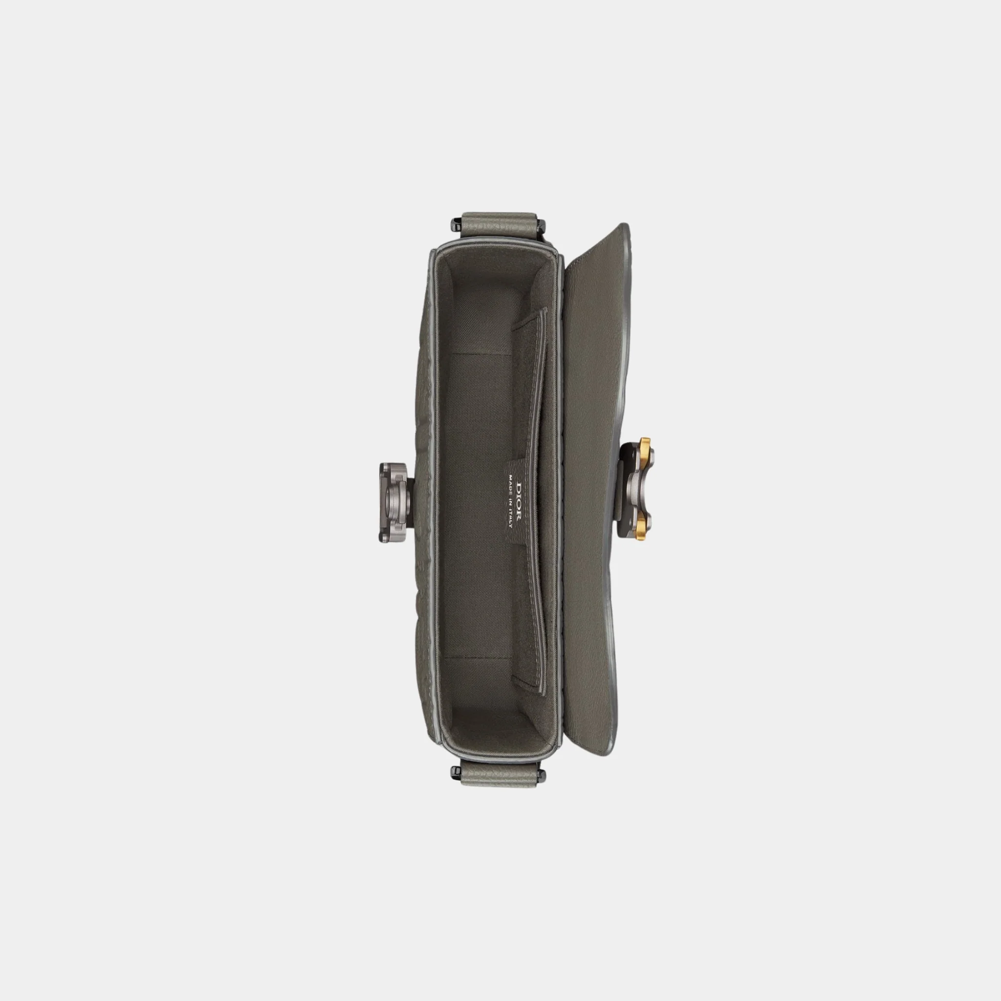 Small Saddle Messenger Bag With Flap In Leather And Calfskin - Image 5