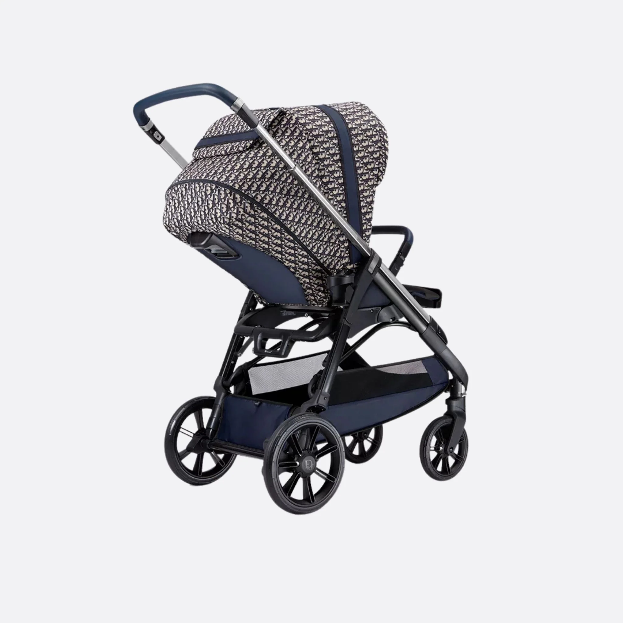 Newborn Stroller Blue and Beige Dior Oblique Technical Canvas - Image 3