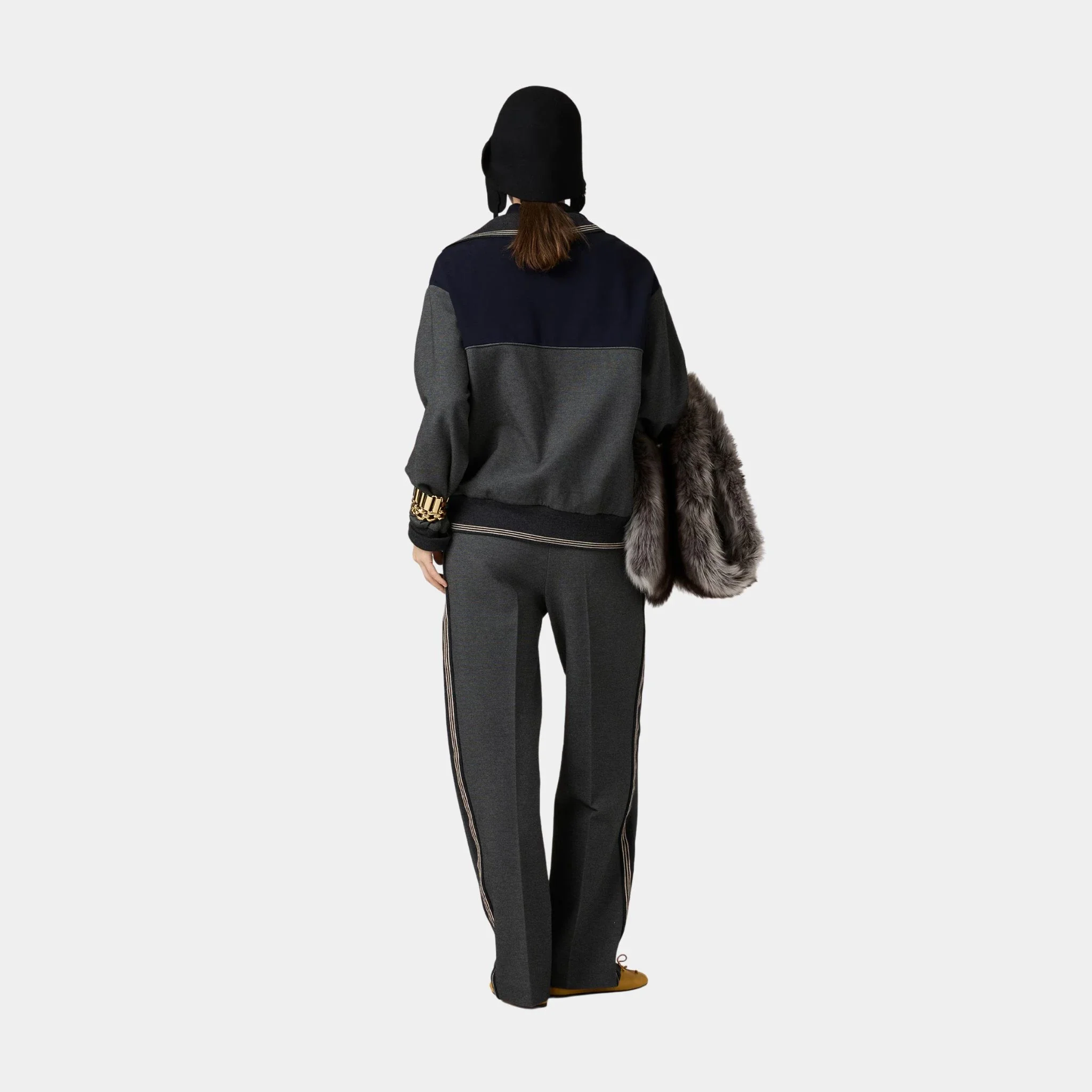 Fabric Stitch Knit Pants - Image 2