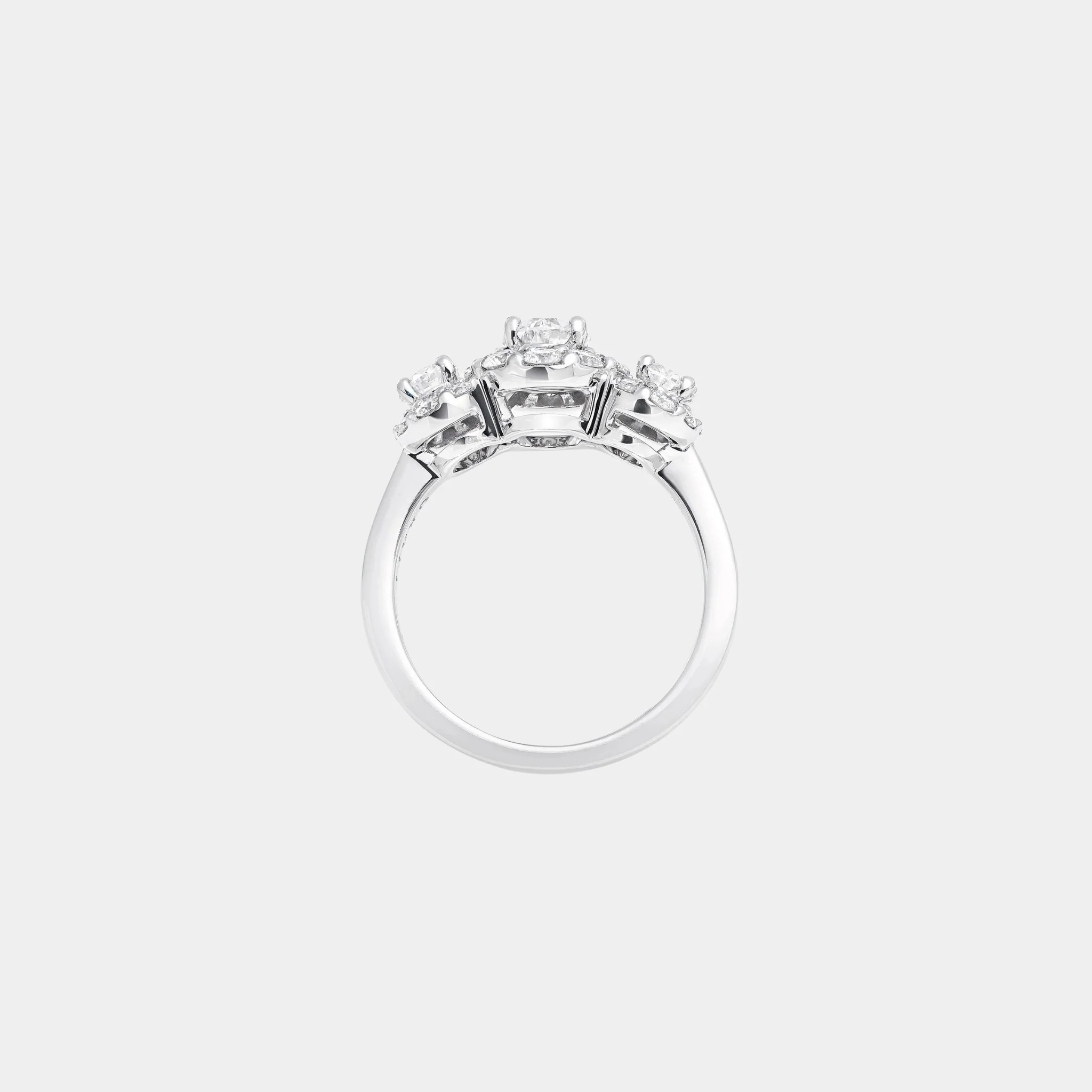 Icon Three Stone Oval Diamond Engagement Ring - Image 3