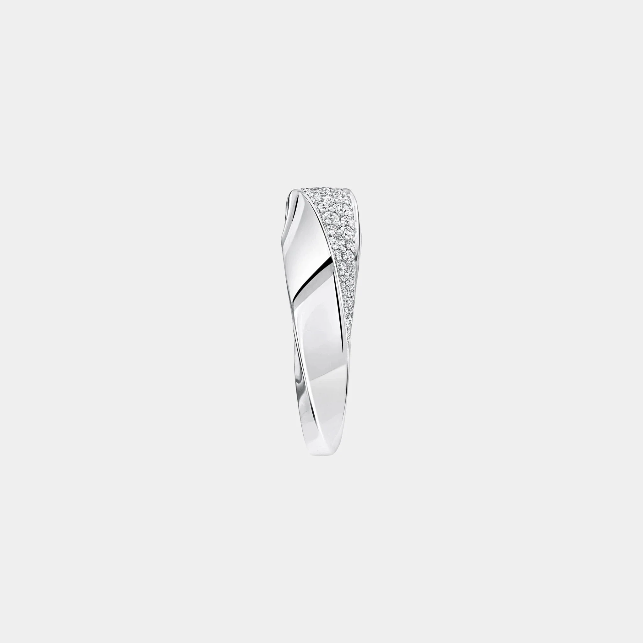 Spiral Diamond Ring White Gold - Image 2