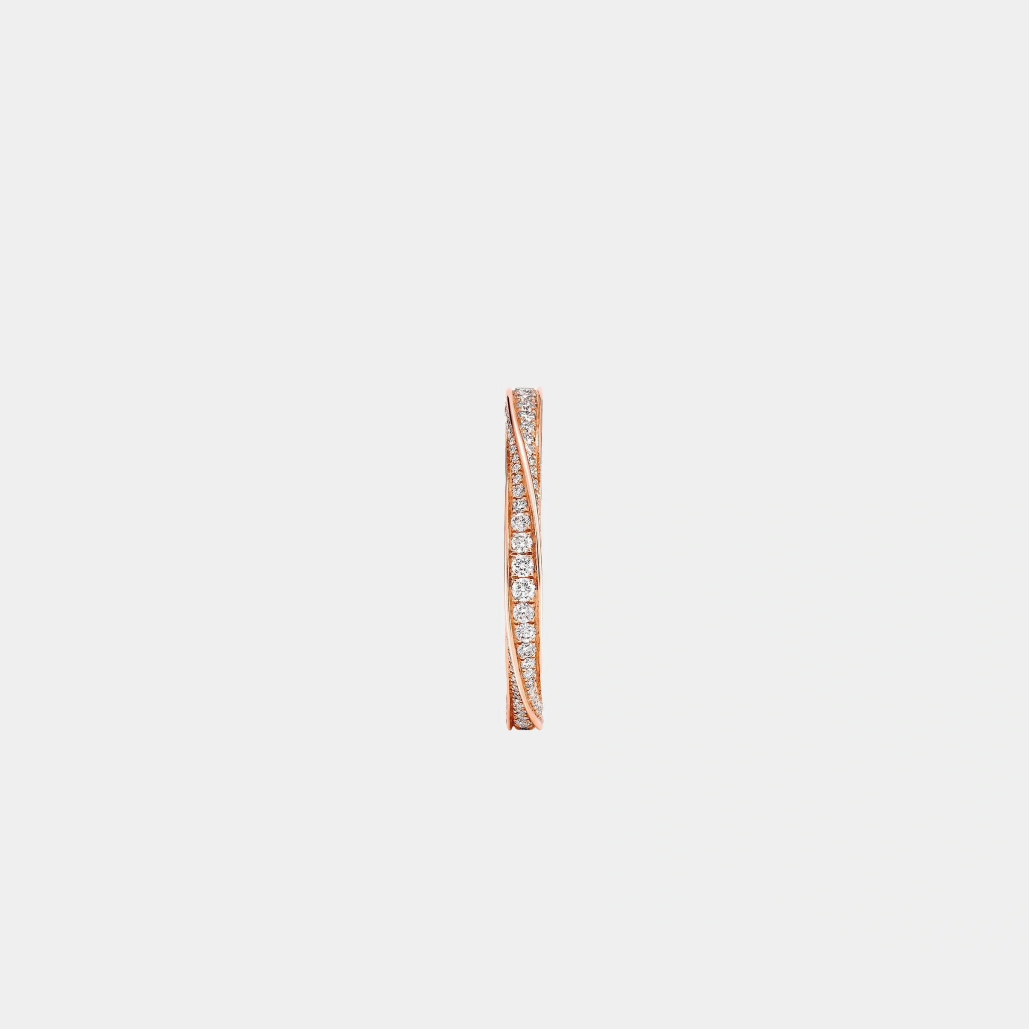 Spiral Pavé Diamond Band Rose Gold - Image 2