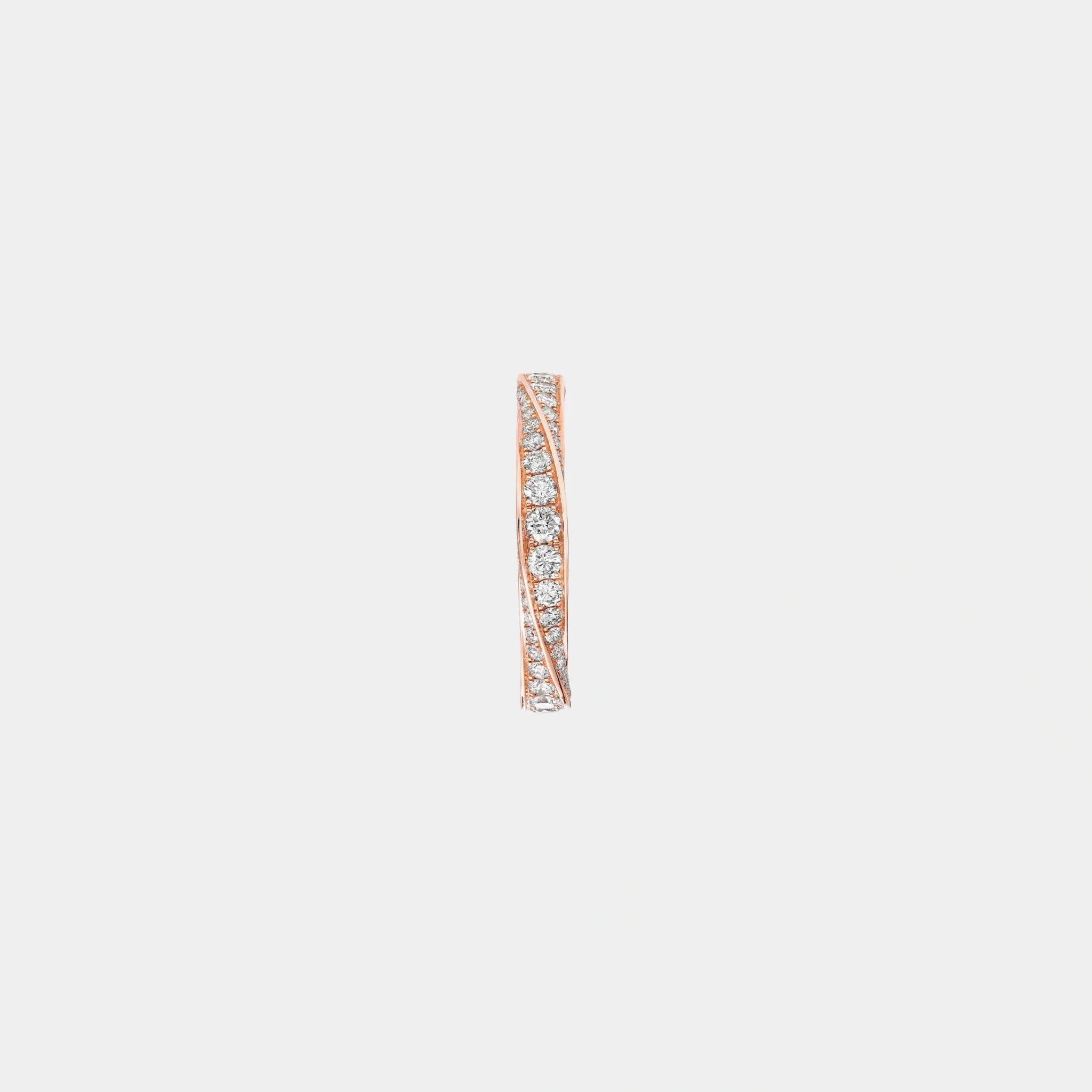 Spiral Pavé Diamond Band Rose Gold 3.5MM - Image 2
