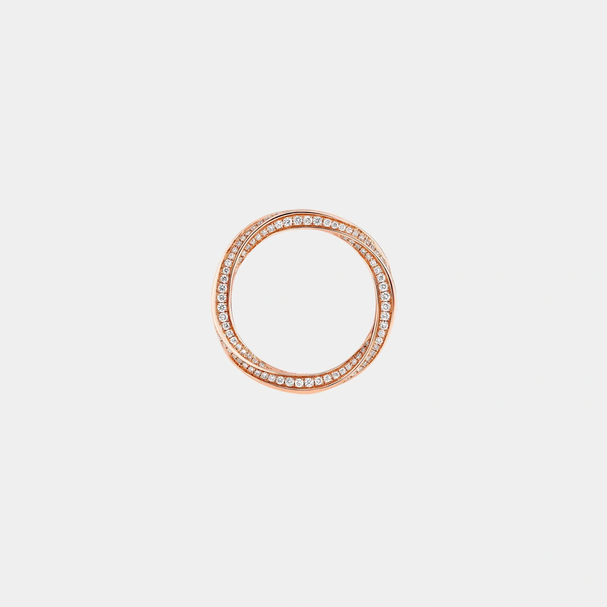 Spiral Pavé Diamond Band Rose Gold - Image 3