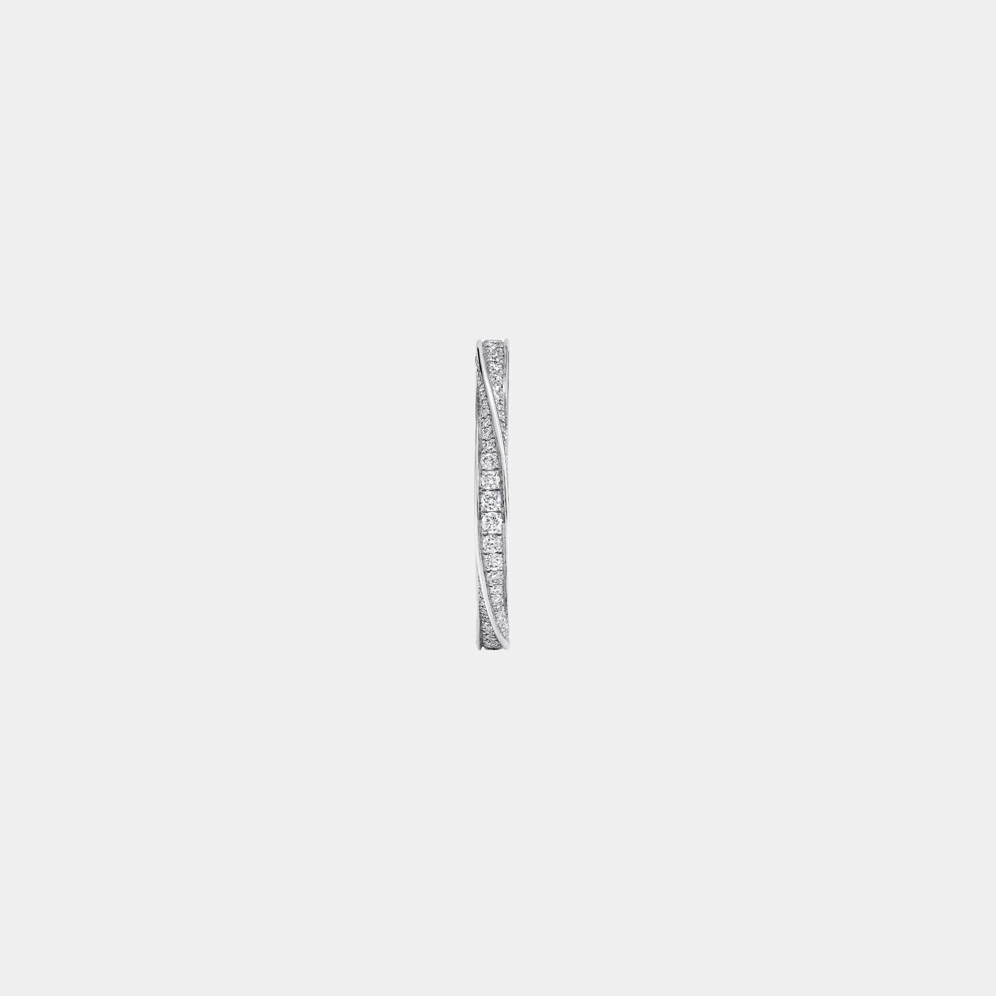 Spiral Pavé Diamond Band White Gold - Image 2
