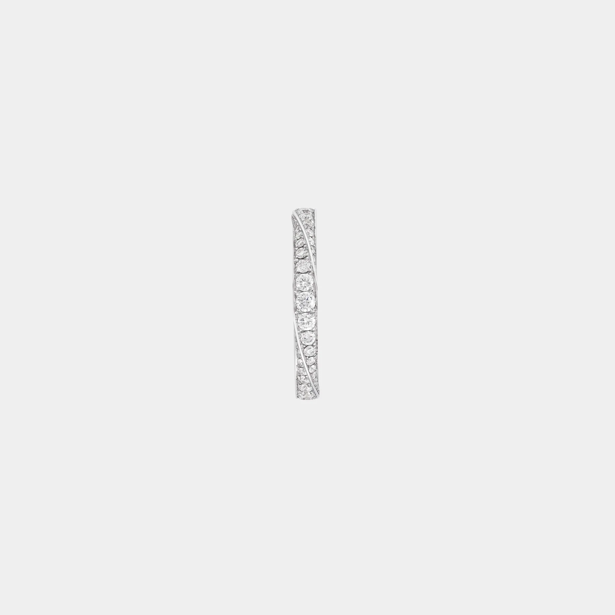 Spiral Pavé Diamond Band White Gold 3.5MM - Image 2