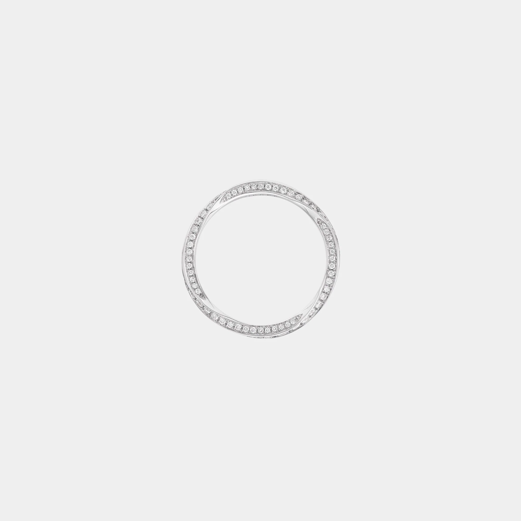 Spiral Pavé Diamond Band White Gold 3.5MM - Image 3