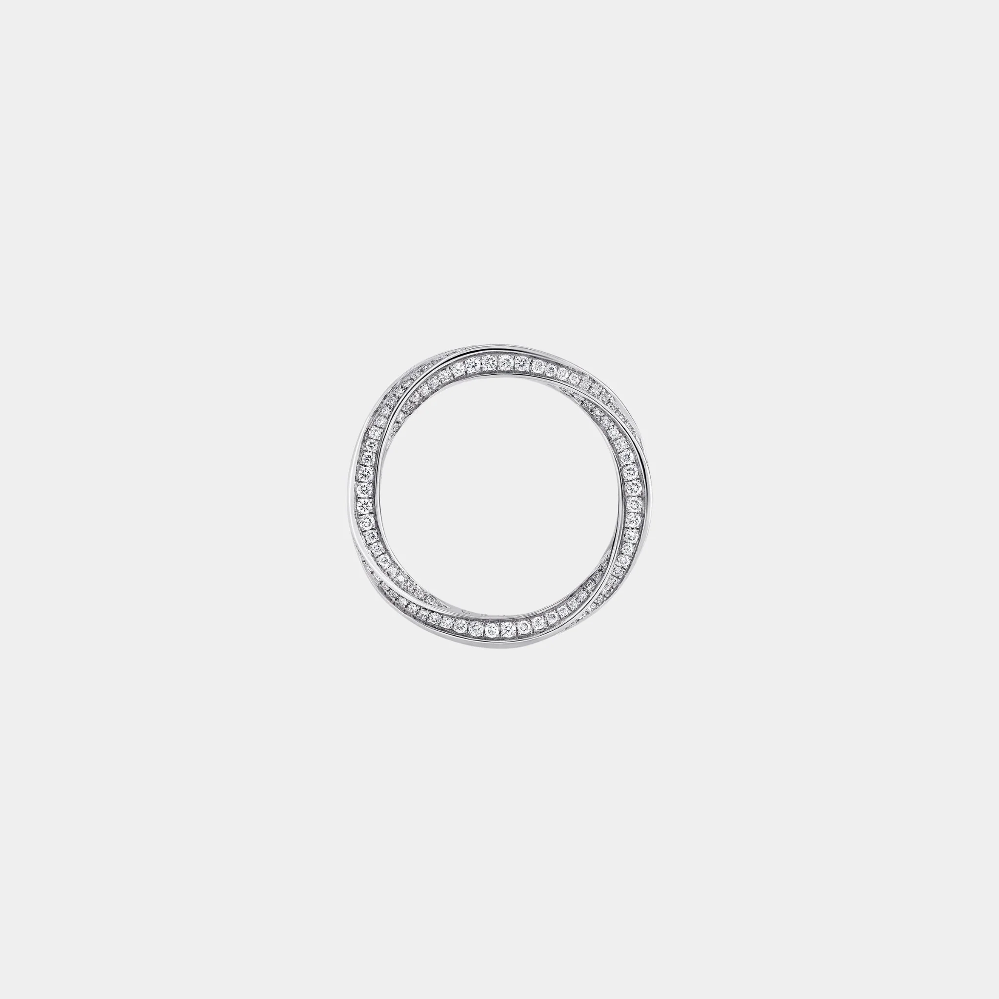 Spiral Pavé Diamond Band White Gold - Image 3