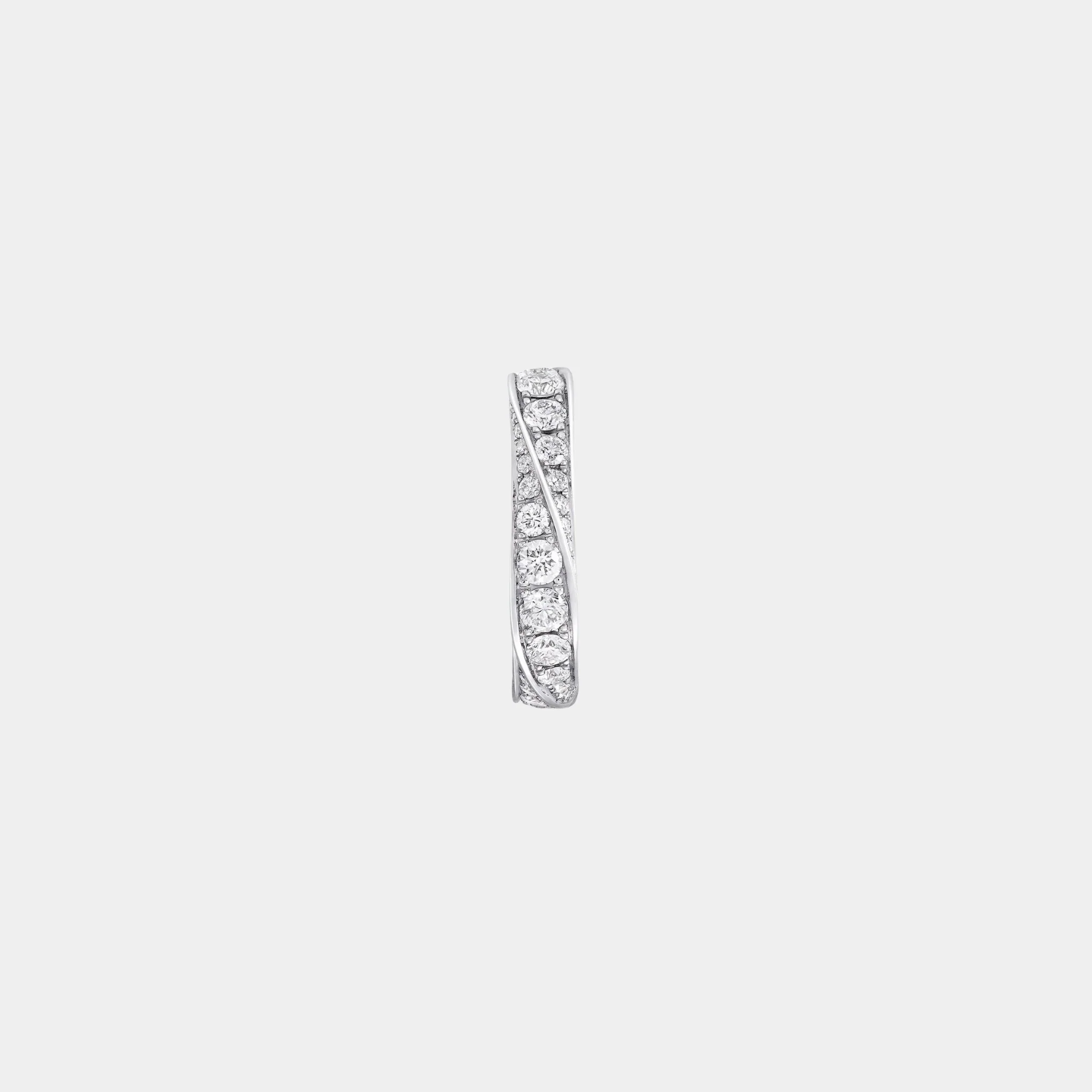 Spiral Pavé Diamond Band White Gold 5MM - Image 2