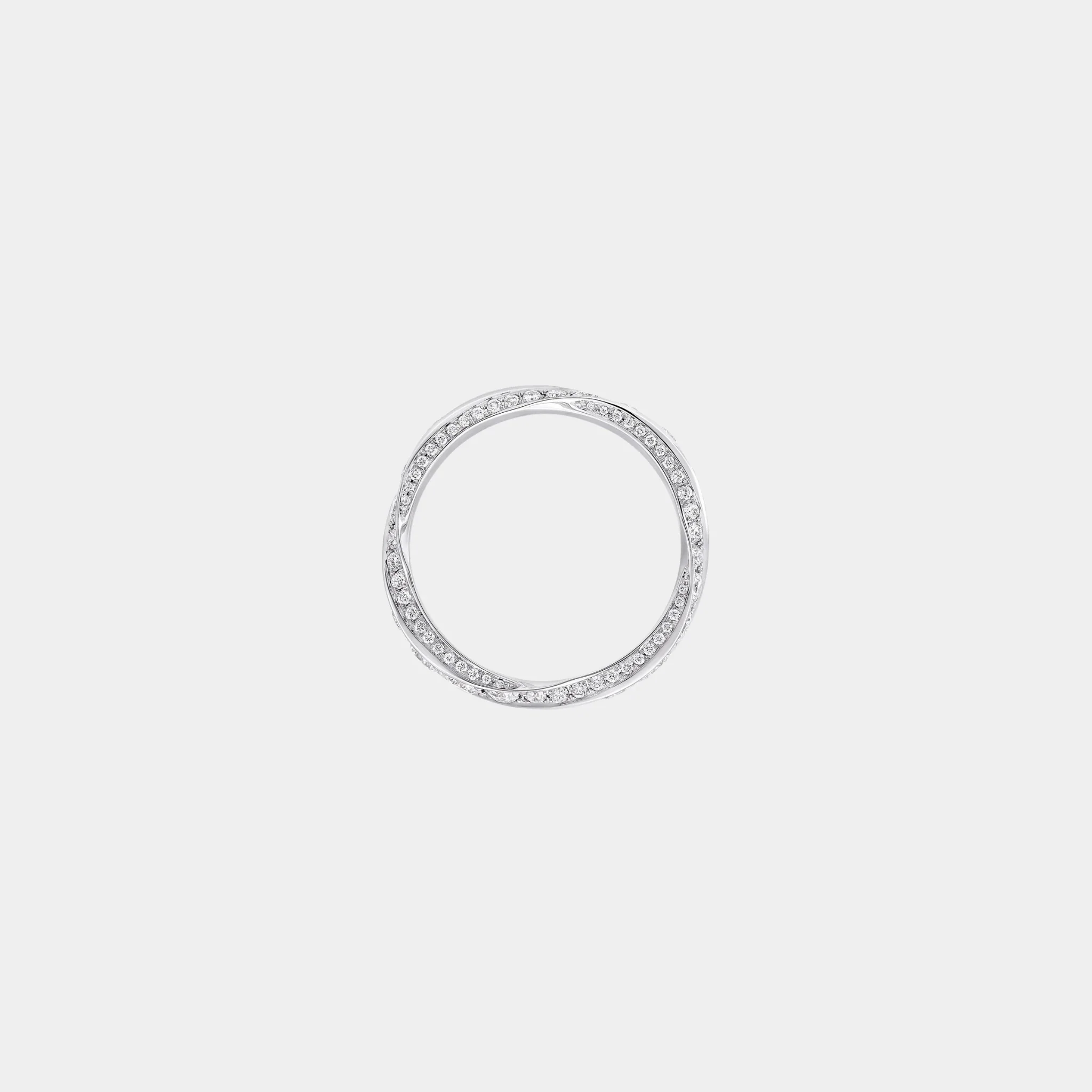 Spiral Pavé Diamond Band White Gold 5MM - Image 3