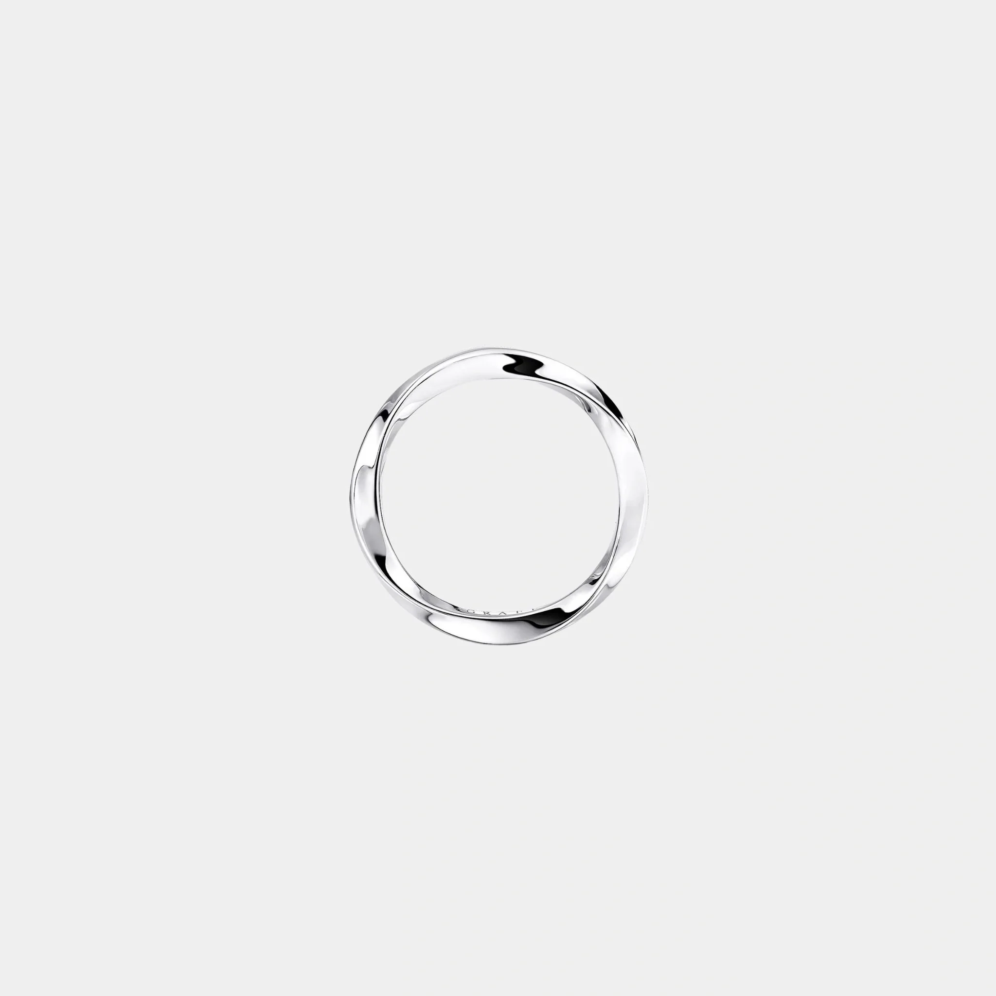 Spiral White Gold Band 2.2MM