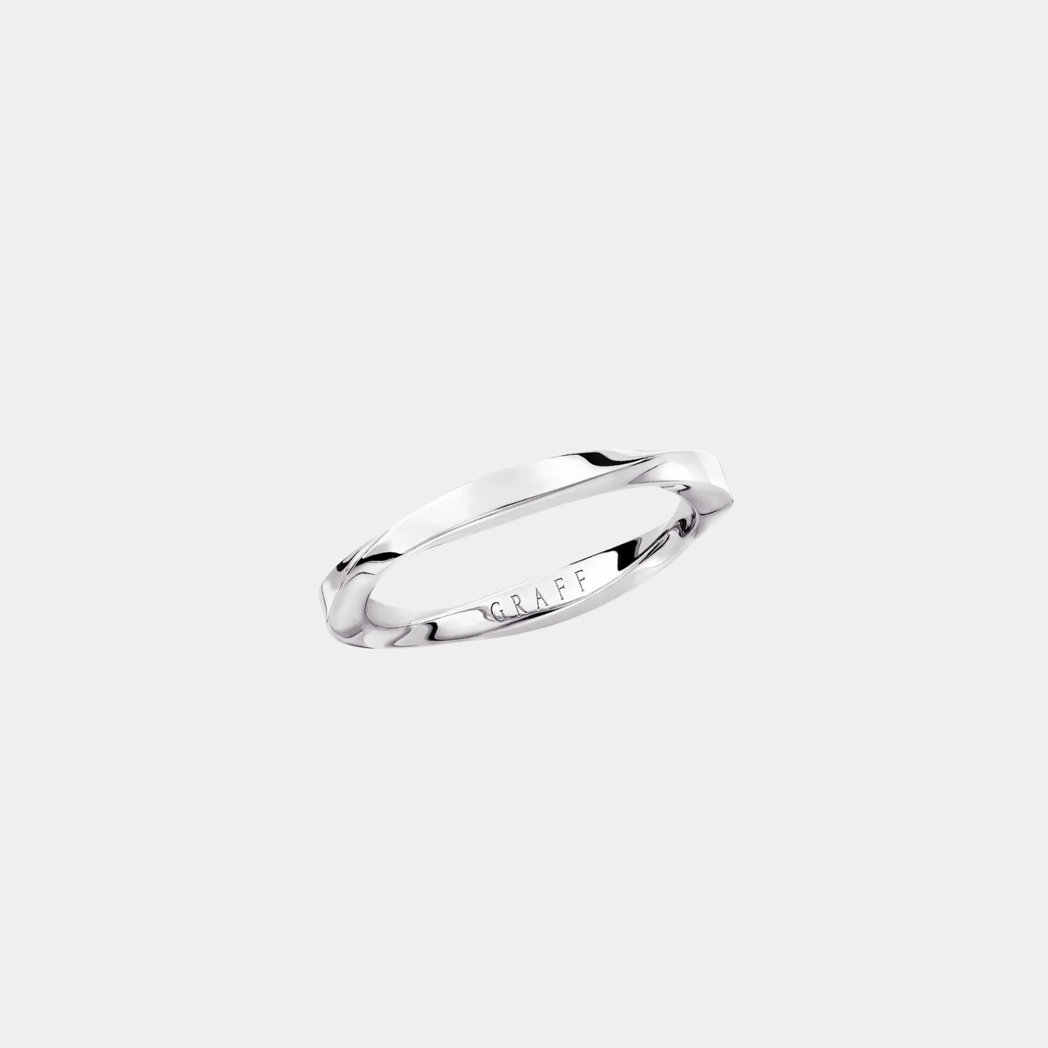Spiral White Gold Band 2.2MM - Image 3