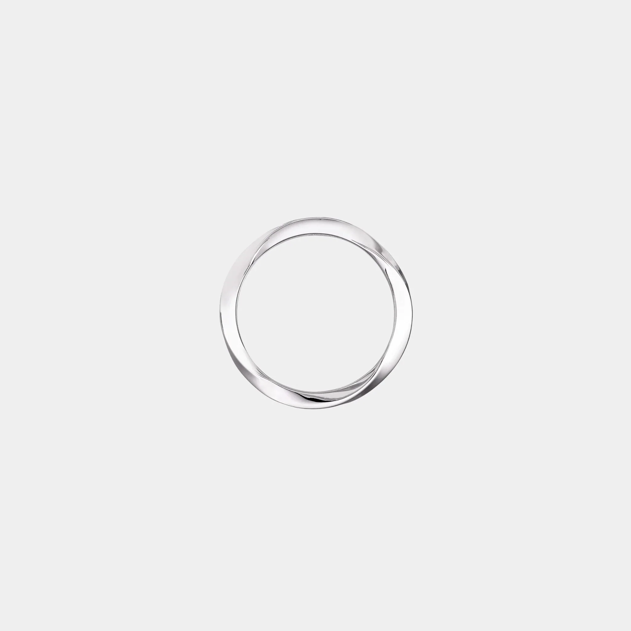 Spiral White Gold Band 3.5MM - Image 3