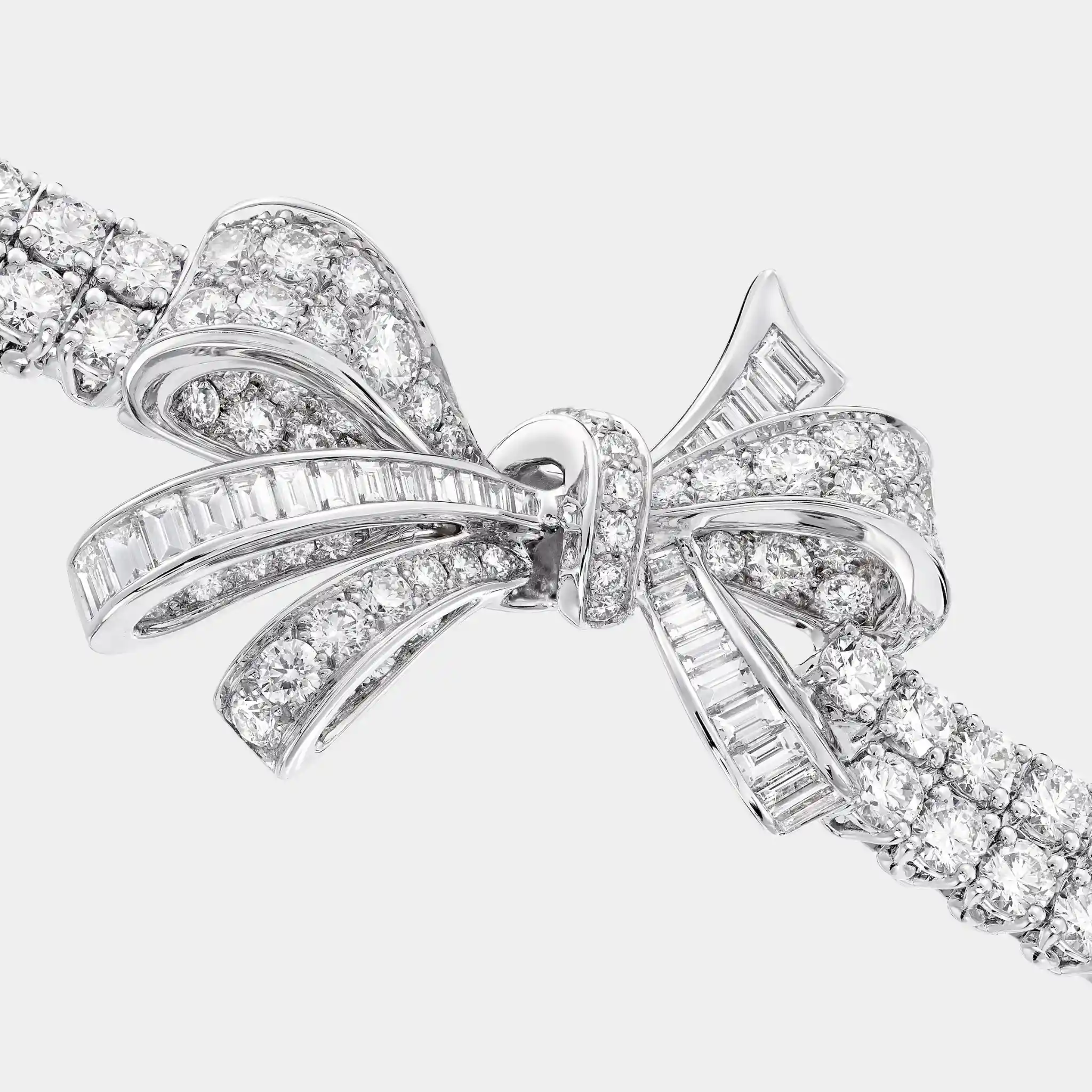 Tildas Bow Classic Diamond Double Strand Bracelet - Image 2
