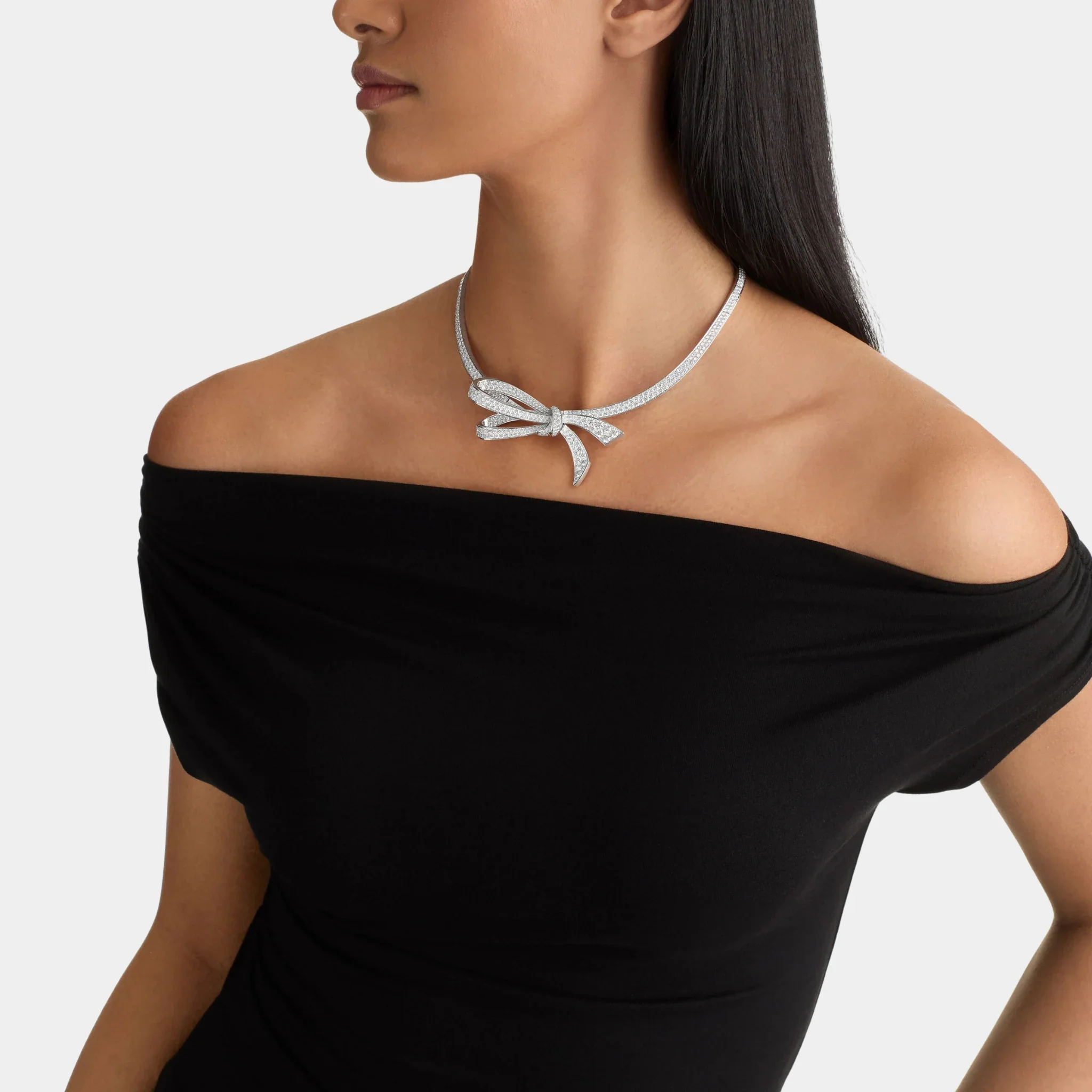 Tildas Bow Diamond Necklace - Image 2