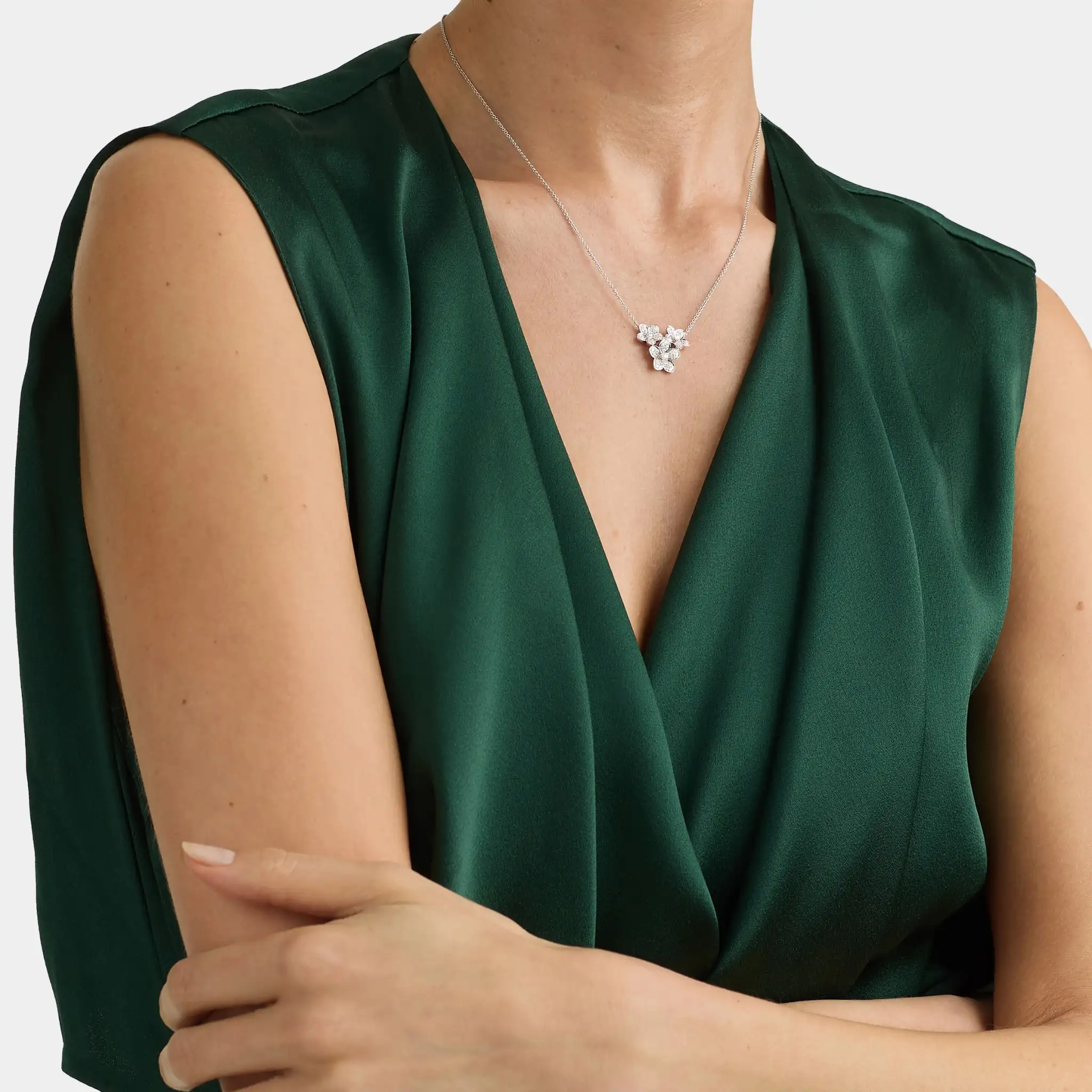 Wild Flower Diamond Cluster Pendant - Image 2