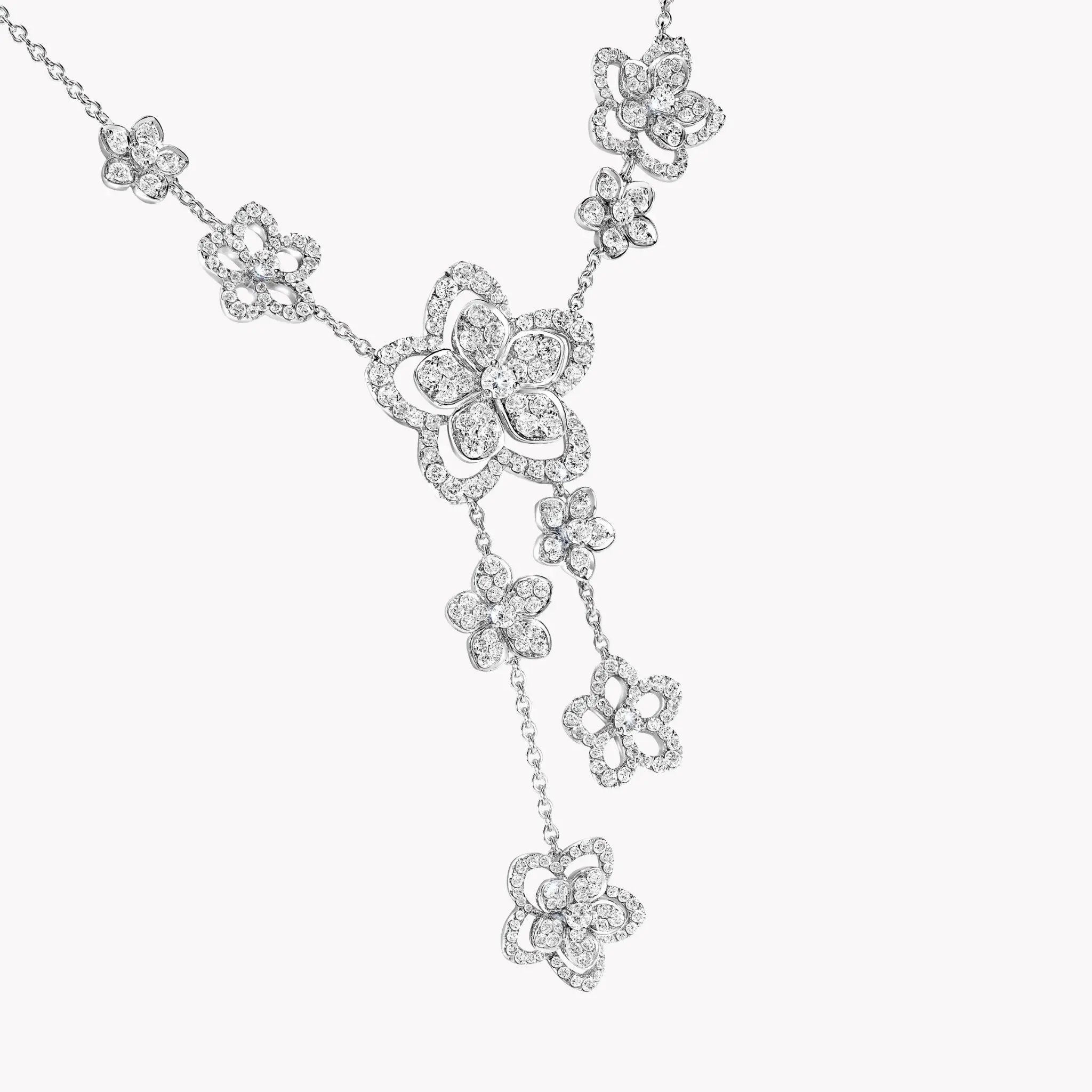 Wild Flower Diamond Drop Necklace - Image 3