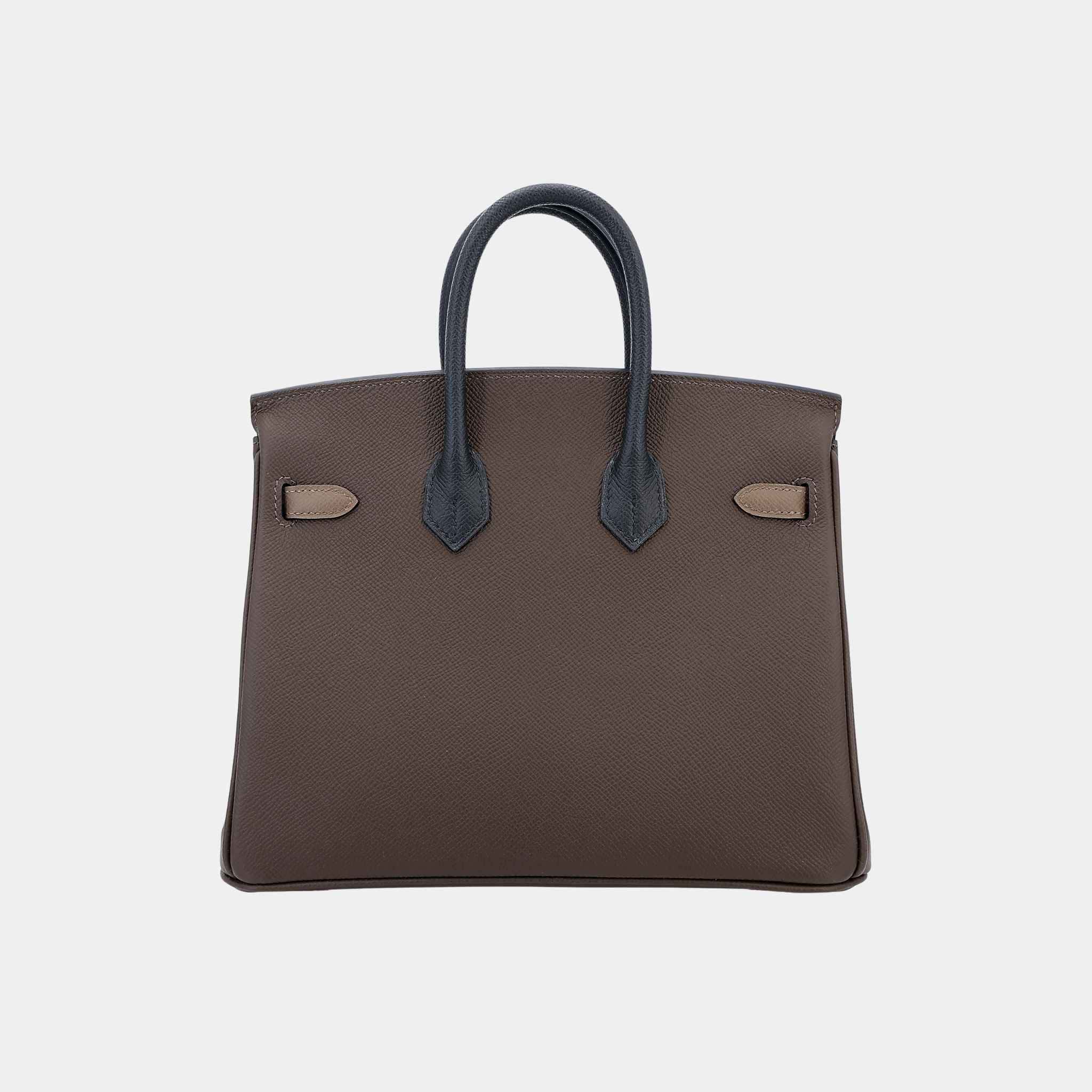 Birkin 25 Epsom Ecorce/Etoupe/Black PHW - Image 2