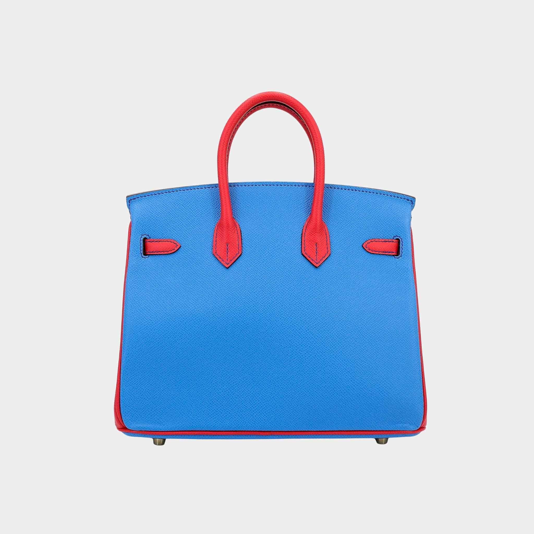 Birkin 25 HSS Epsom Bleu Paradis/Bougainvillea GHW - Image 2