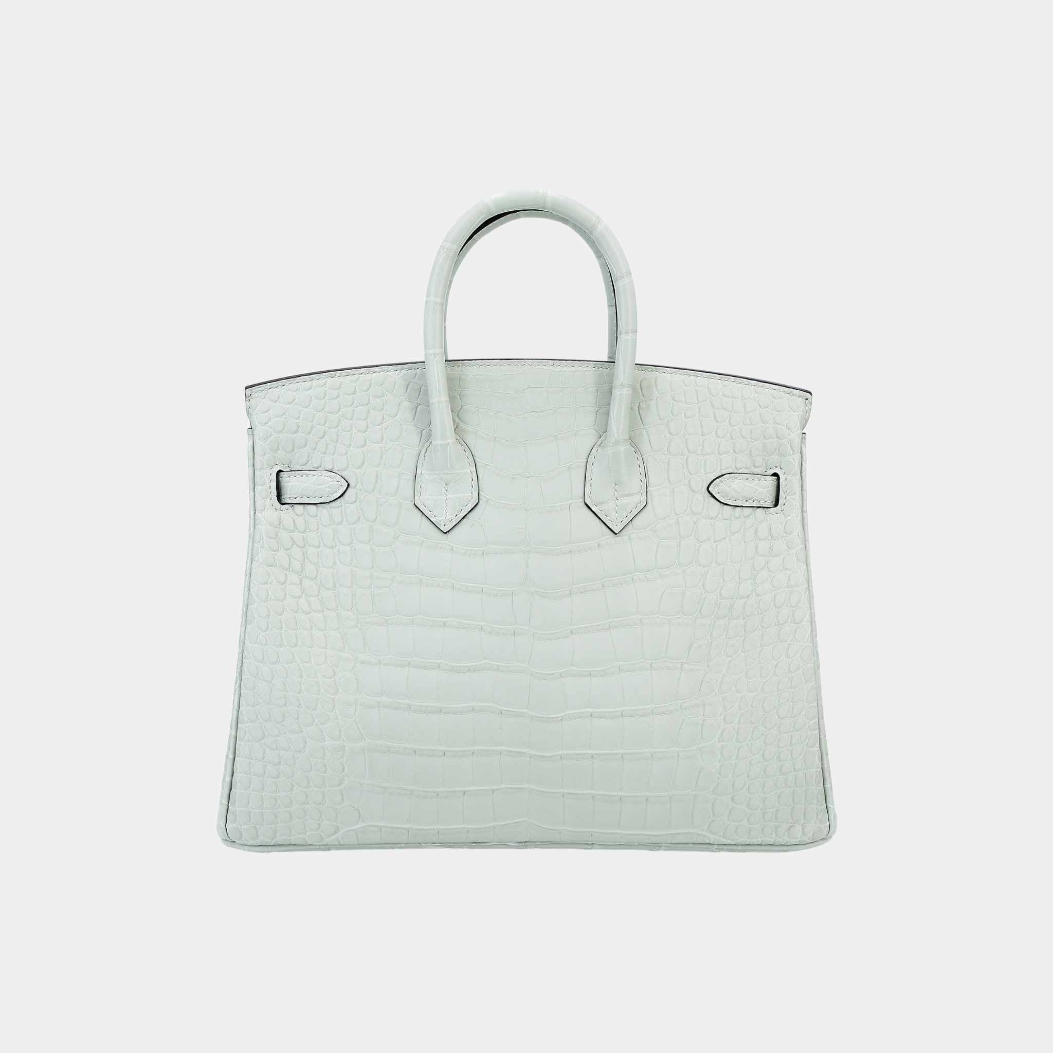 Birkin 25 Matte Alligator Gris Neve PHW - Image 2