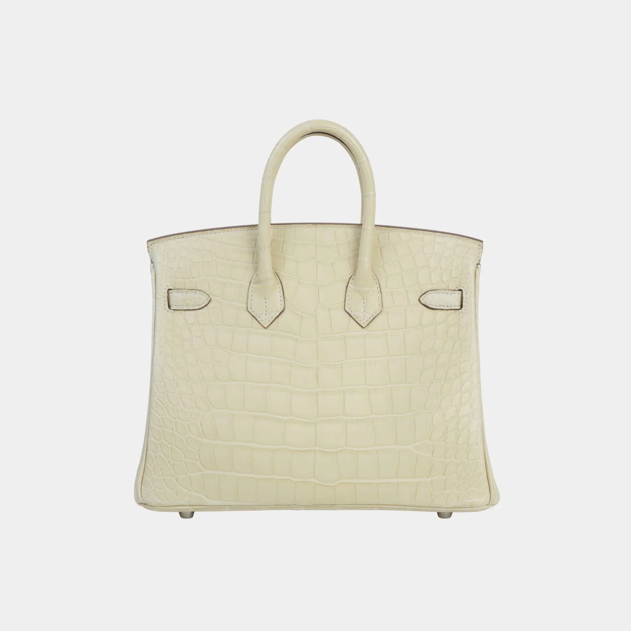 Birkin 25 Matte Alligator Vanille PHW - Image 2