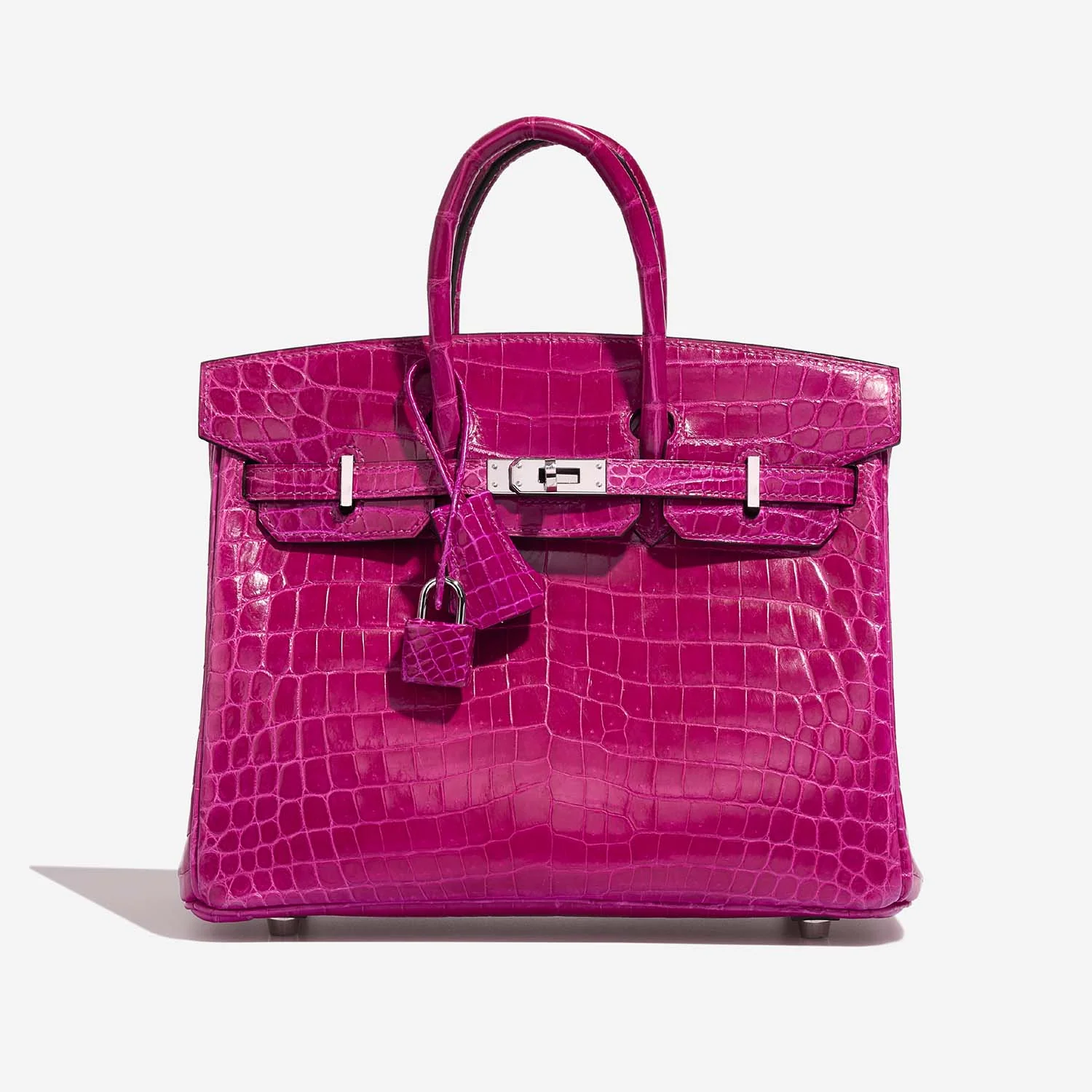Birkin 25 Niloticus Crocodile Rose Pourpre PHW